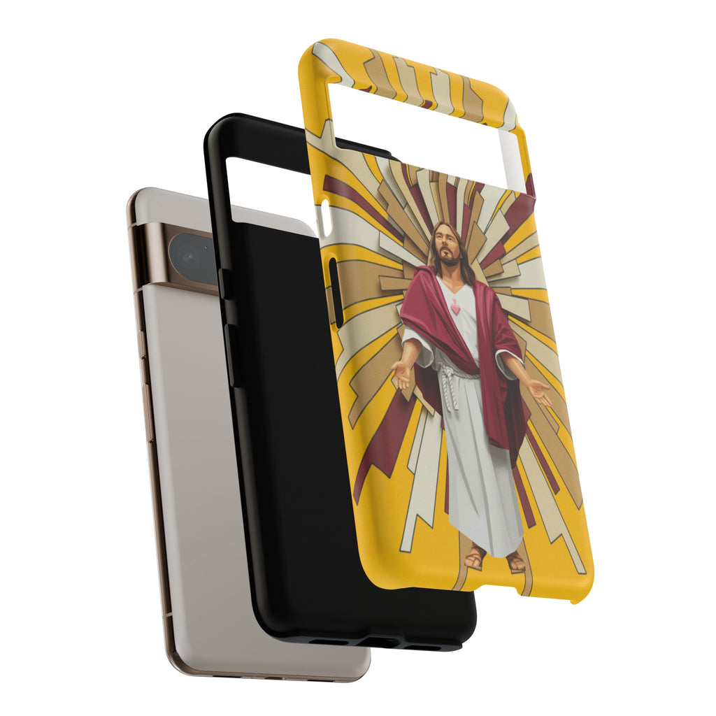 Radiant Jesus Art Phone Case | Christian Faith Inspirational Protective Cover