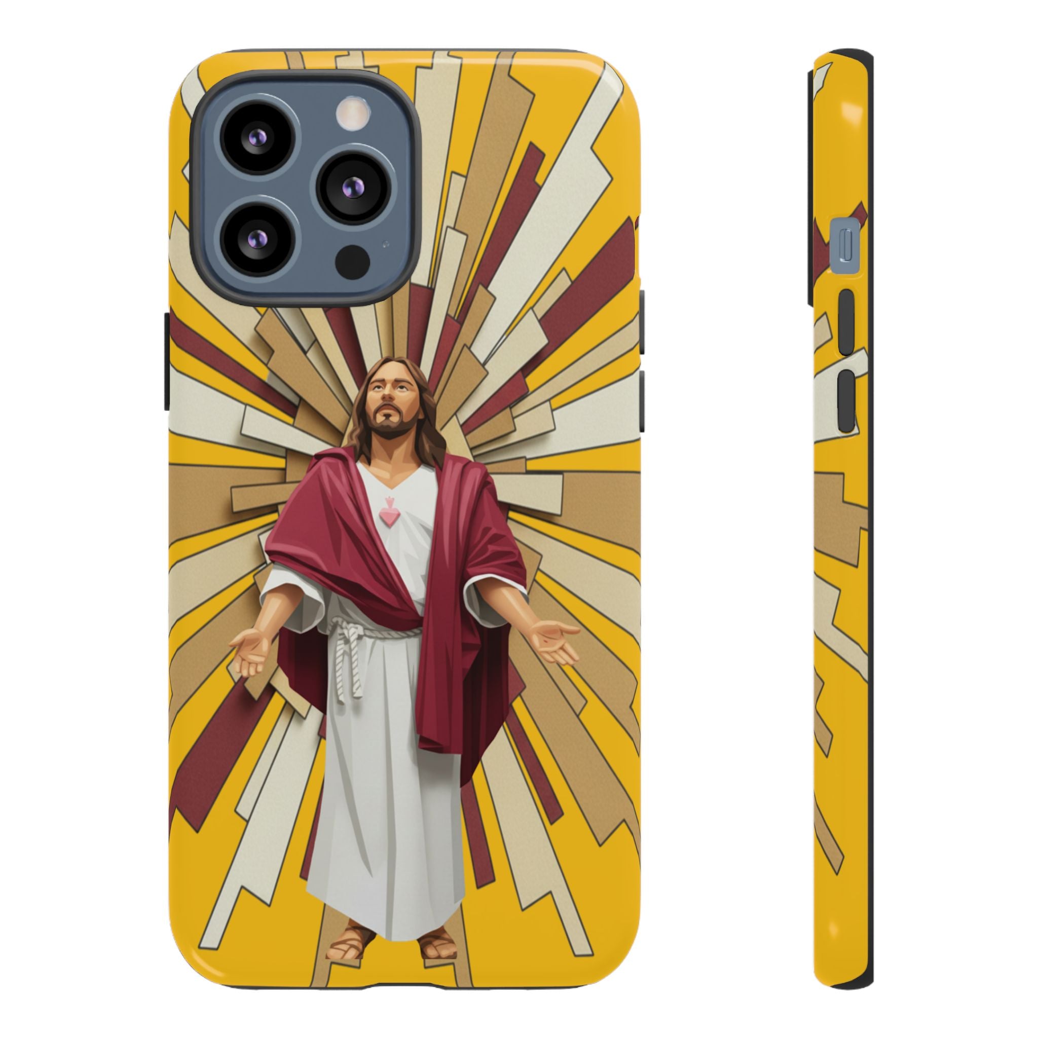Radiant Jesus Art Phone Case | Christian Faith Inspirational Protective Cover