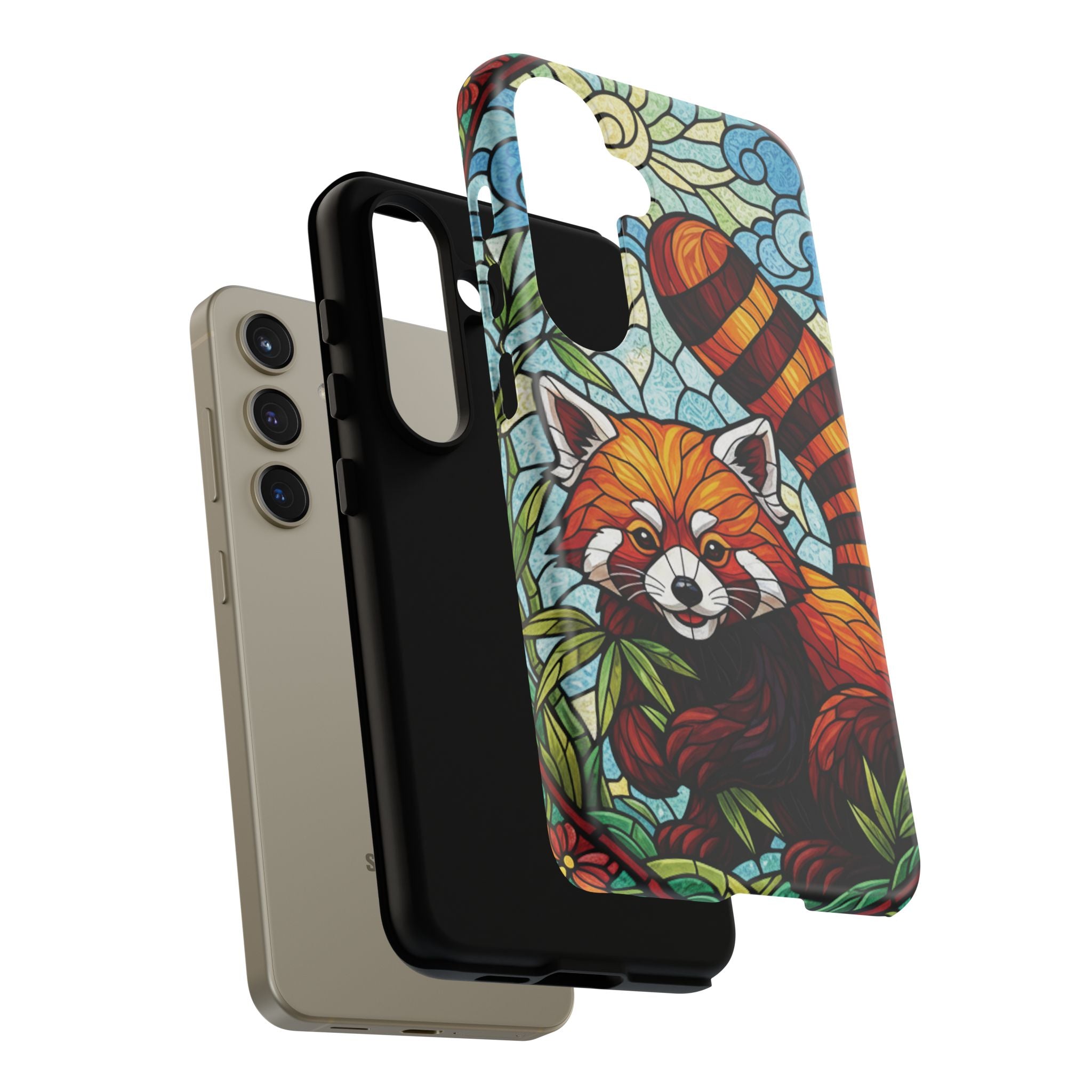 Red Panda Stained Glass Phone Case | Samsung iPhone Pixel