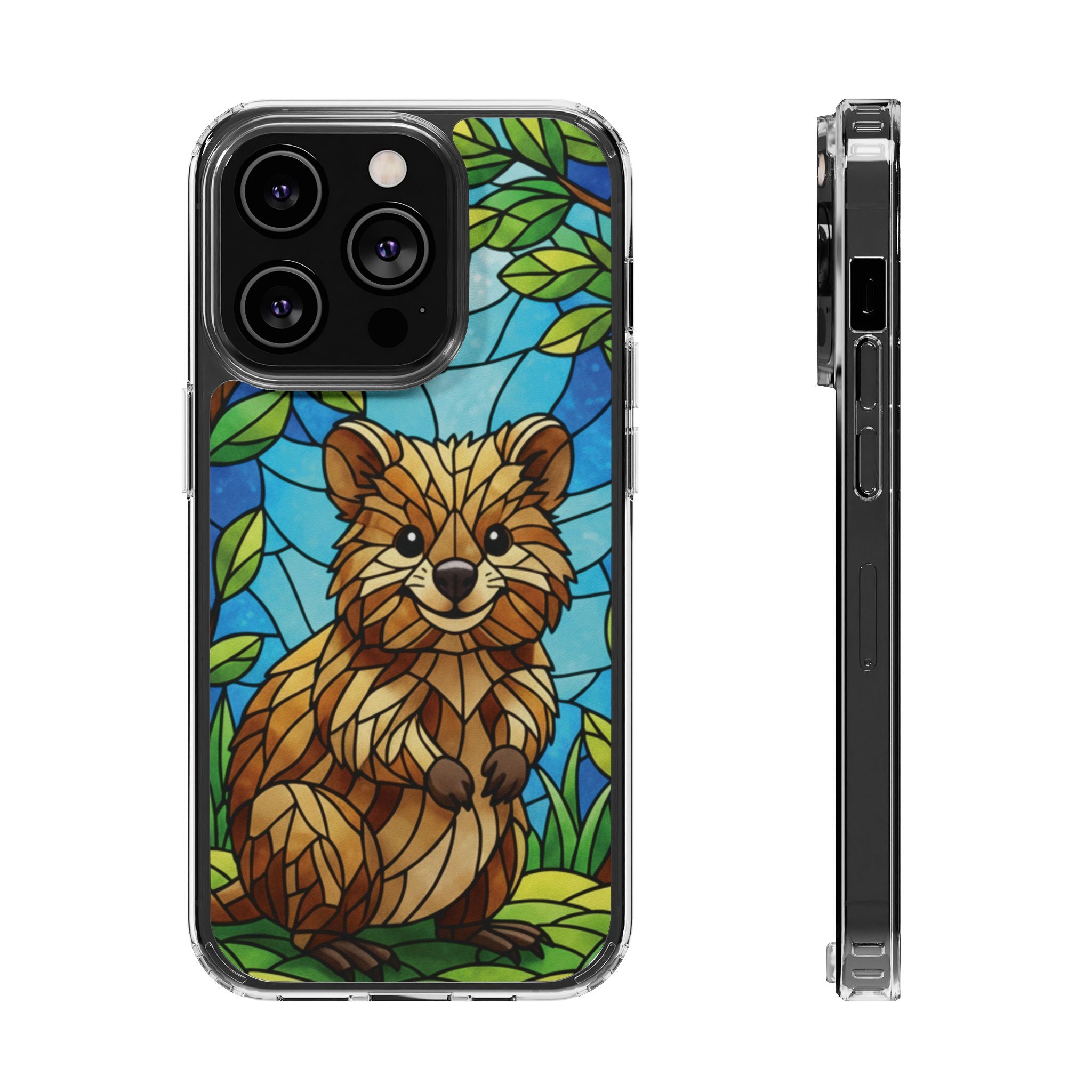 Quokka Phone Case Design Art Mobile Cover Phone Protection Device Skin Animal Print Stained Glass Art Australian Wildlife Gift Idea Phone