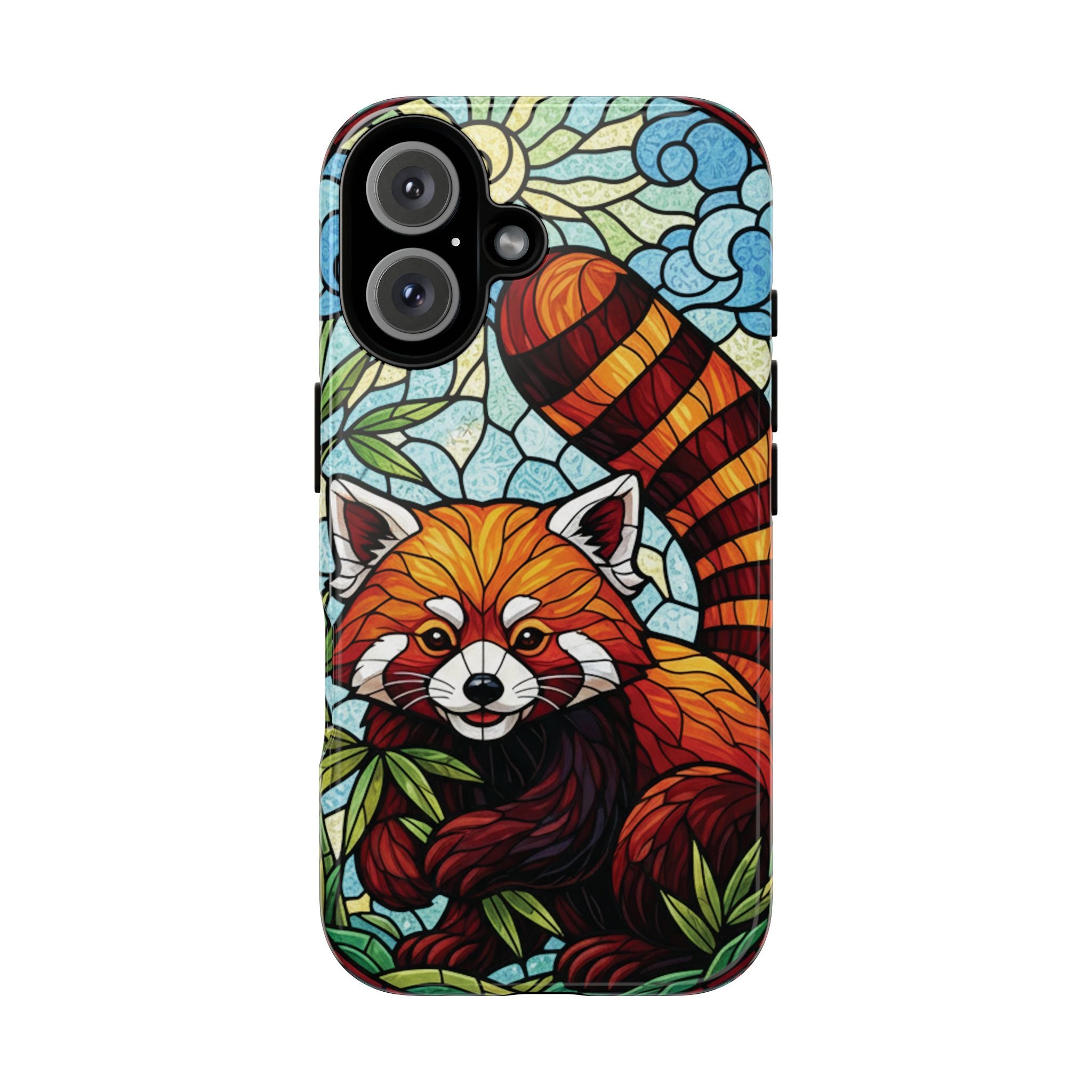 Red Panda Stained Glass Phone Case | Samsung iPhone Pixel