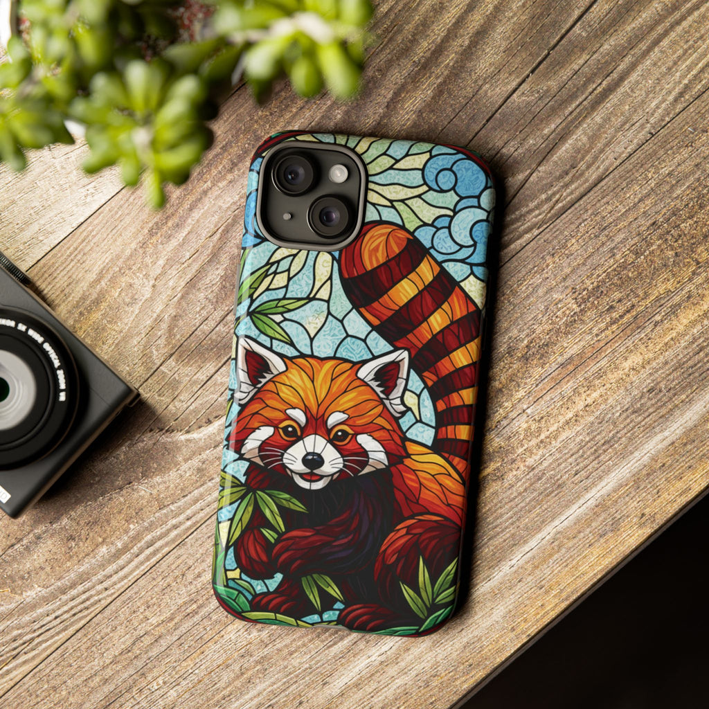 Red Panda Stained Glass Phone Case | Samsung iPhone Pixel