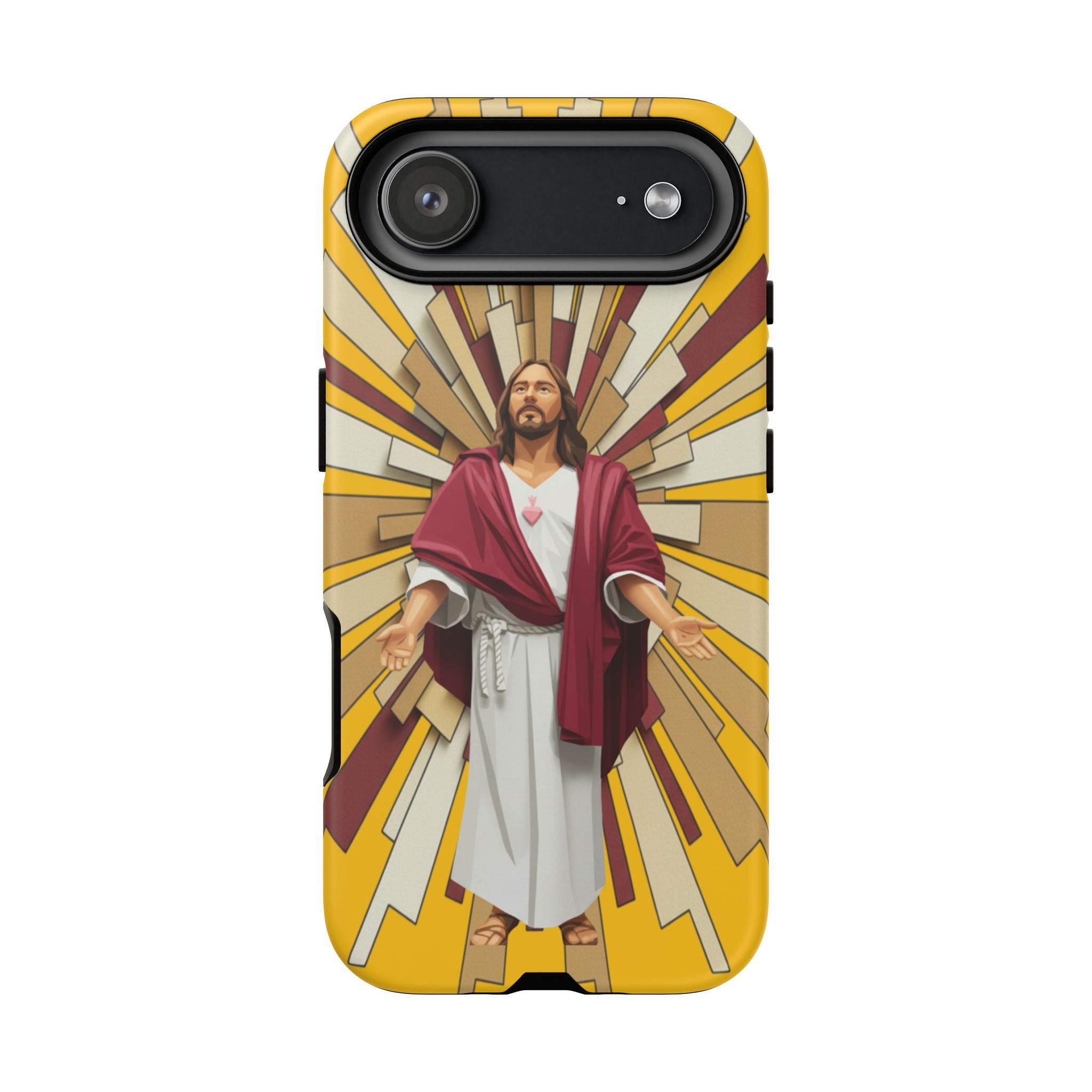 Radiant Jesus Art Phone Case | Christian Faith Inspirational Protective Cover