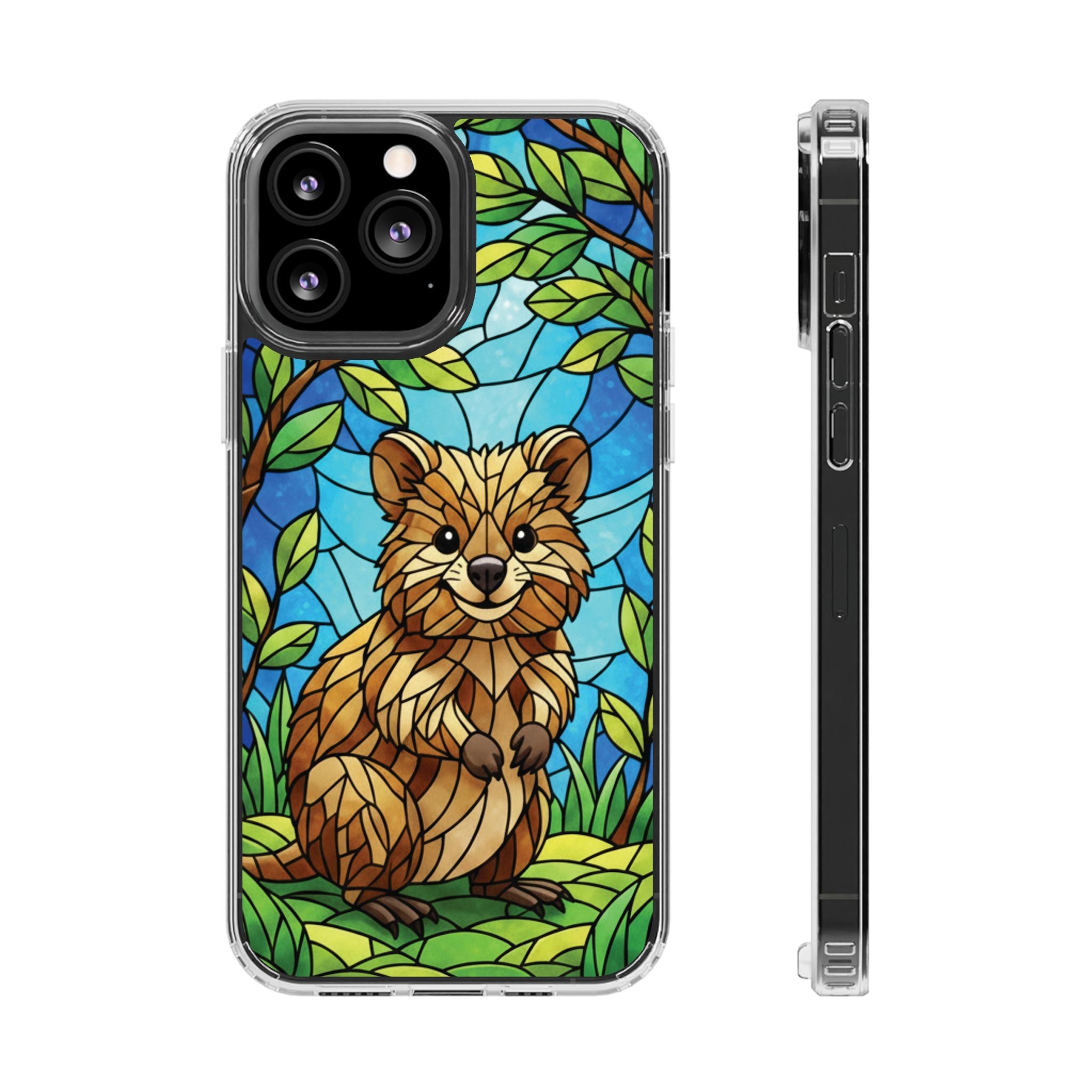 Quokka Phone Case Design Art Mobile Cover Phone Protection Device Skin Animal Print Stained Glass Art Australian Wildlife Gift Idea Phone