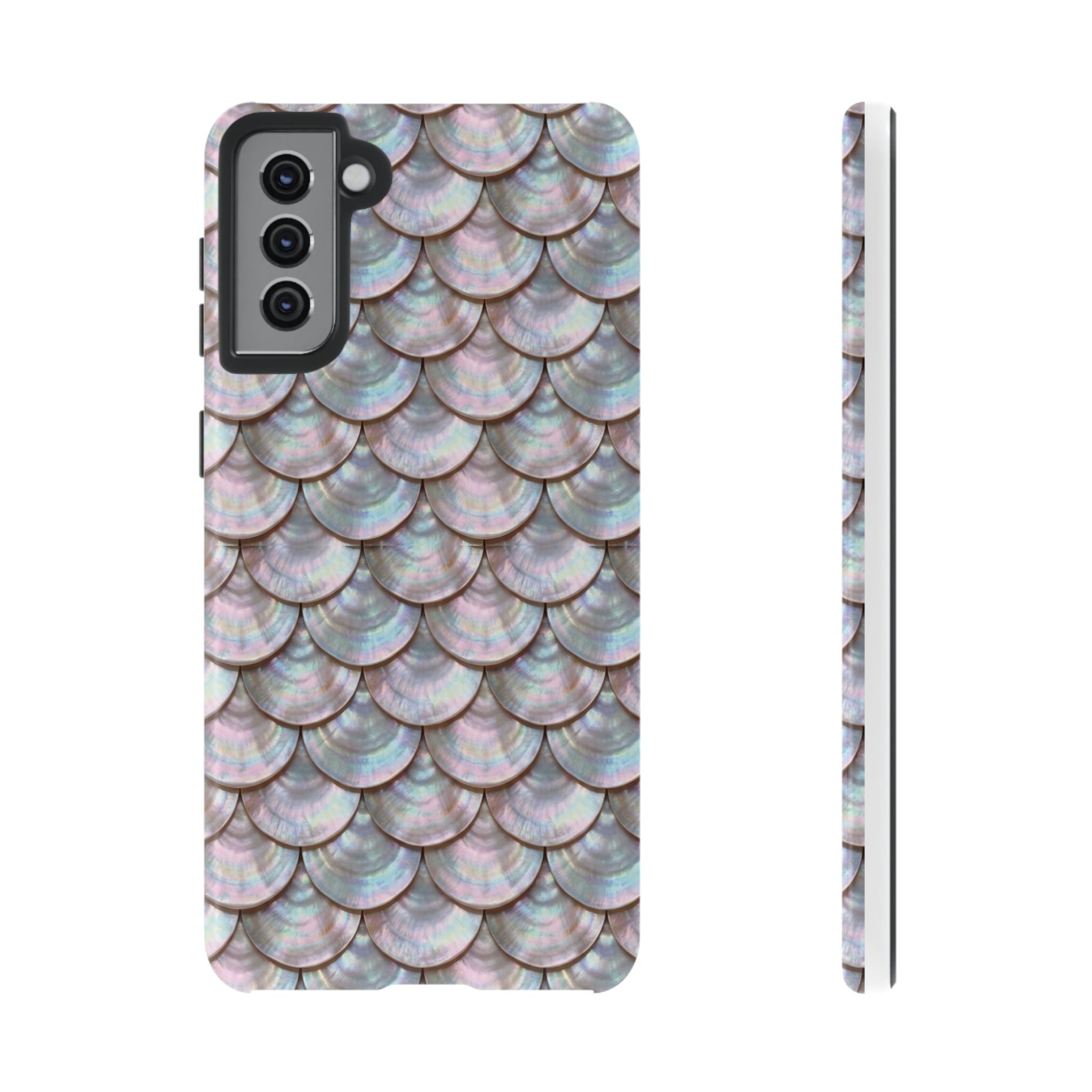 Mother of Pearl Scallop Scale Phone Case — Luxury Galaxy iPhone & Pixel
