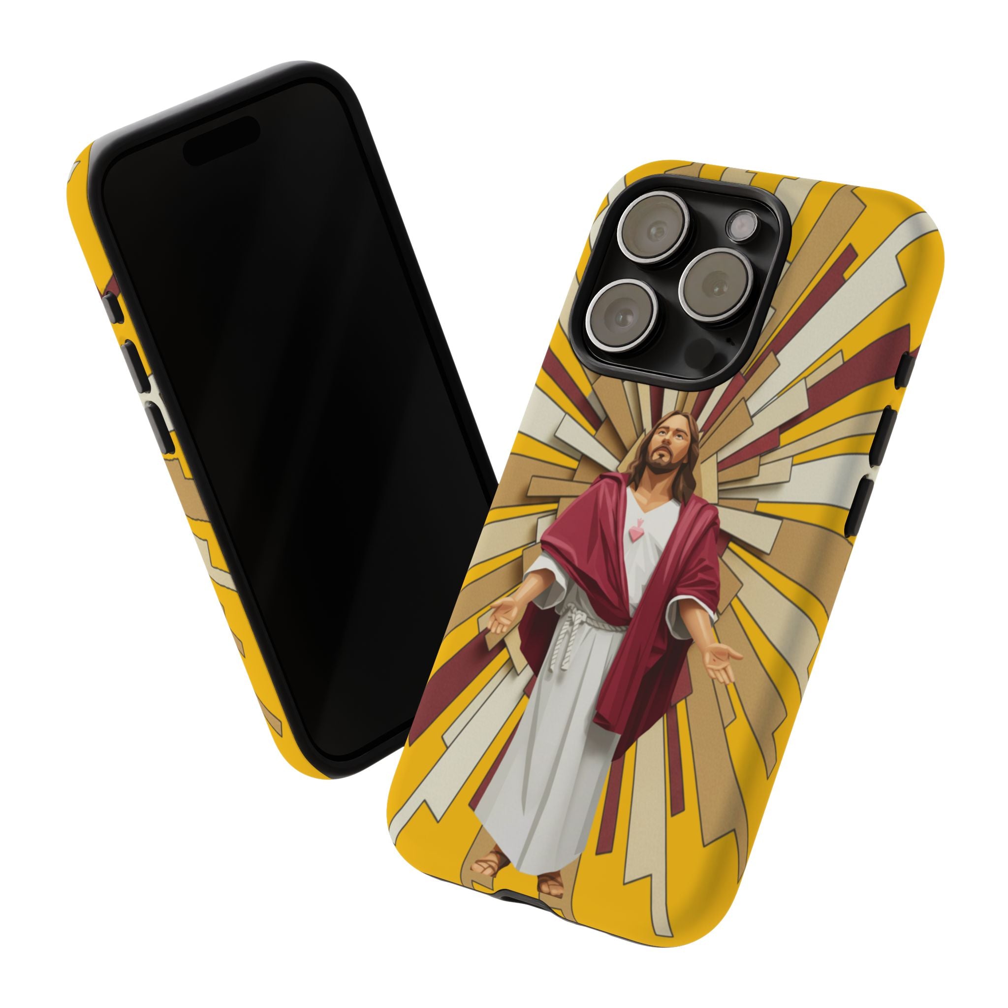 Radiant Jesus Art Phone Case | Christian Faith Inspirational Protective Cover