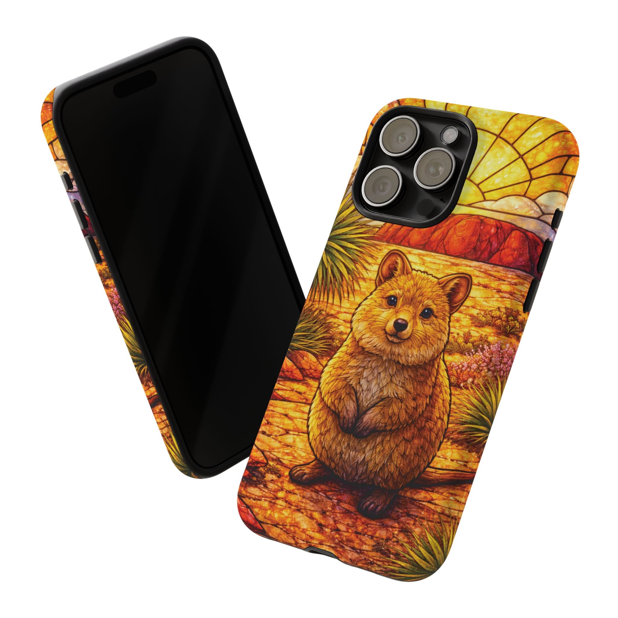 Quokka Stained-Glass Phone Case — Galaxy, iPhone & Pixel