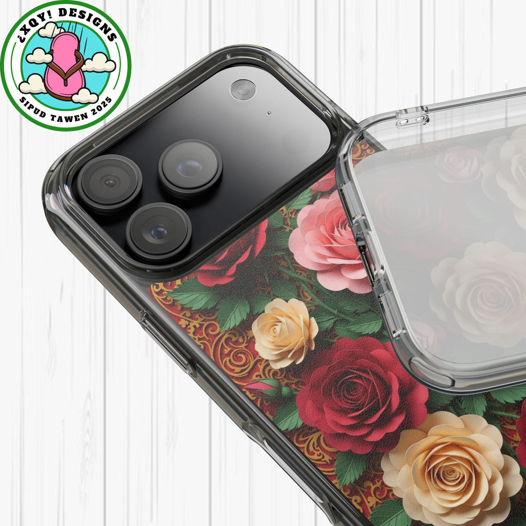 Cut-Paper Rose Bouquet Phone Case