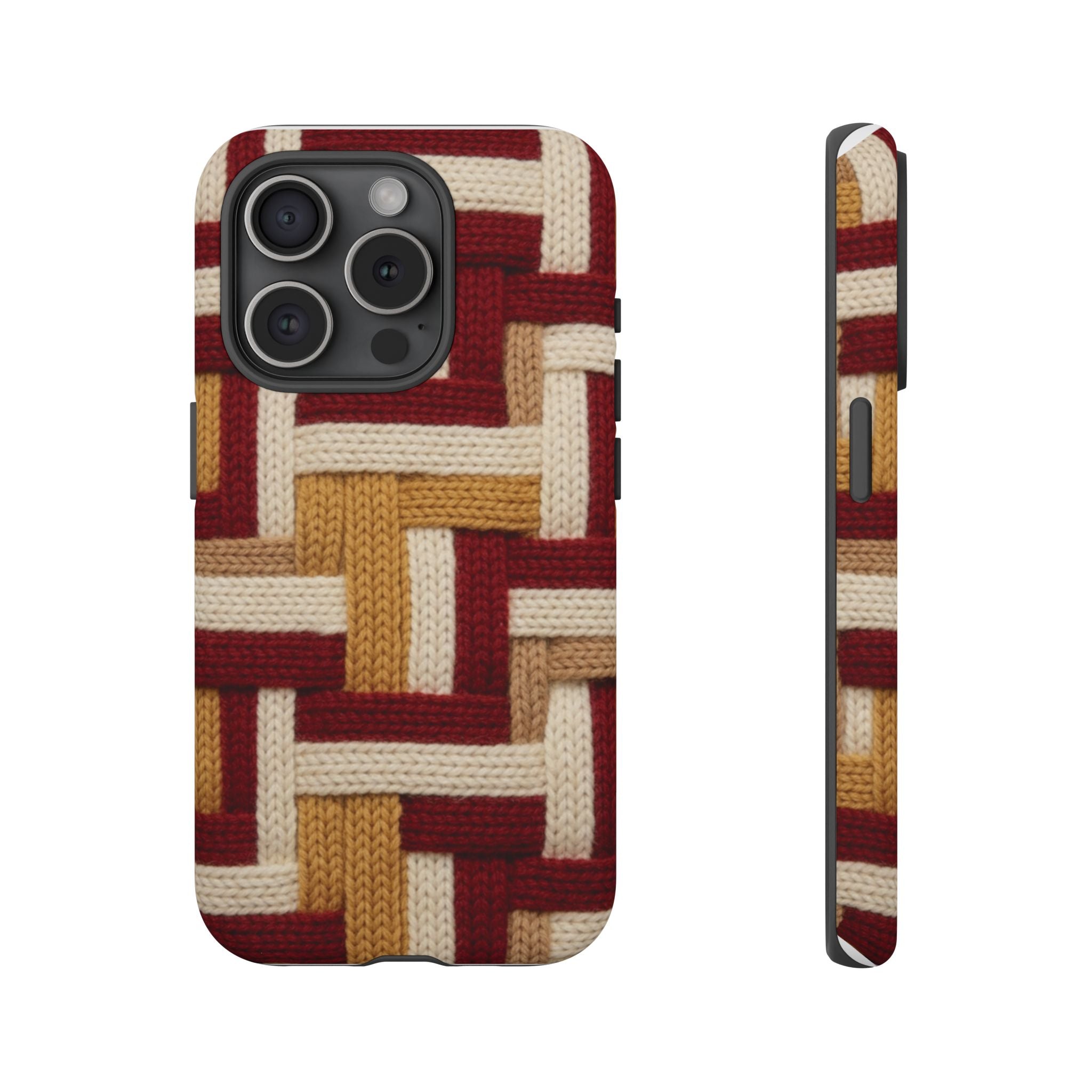 Yarn Pattern Phone Case Cozy Knit Texture Smartphone Protective Cover Elegant Design Mobile Device Cases for Samsung iPhone Pixel Models
