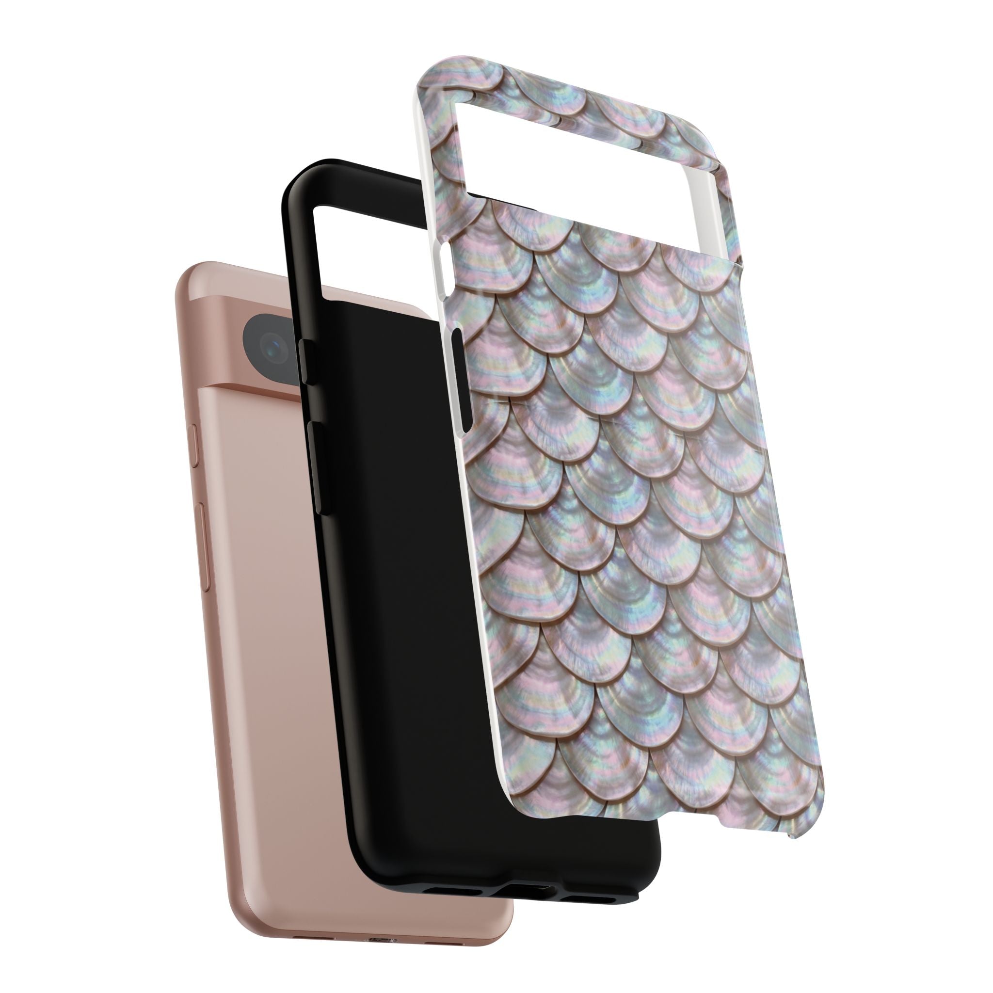 Mother of Pearl Scallop Scale Phone Case — Luxury Galaxy iPhone & Pixel