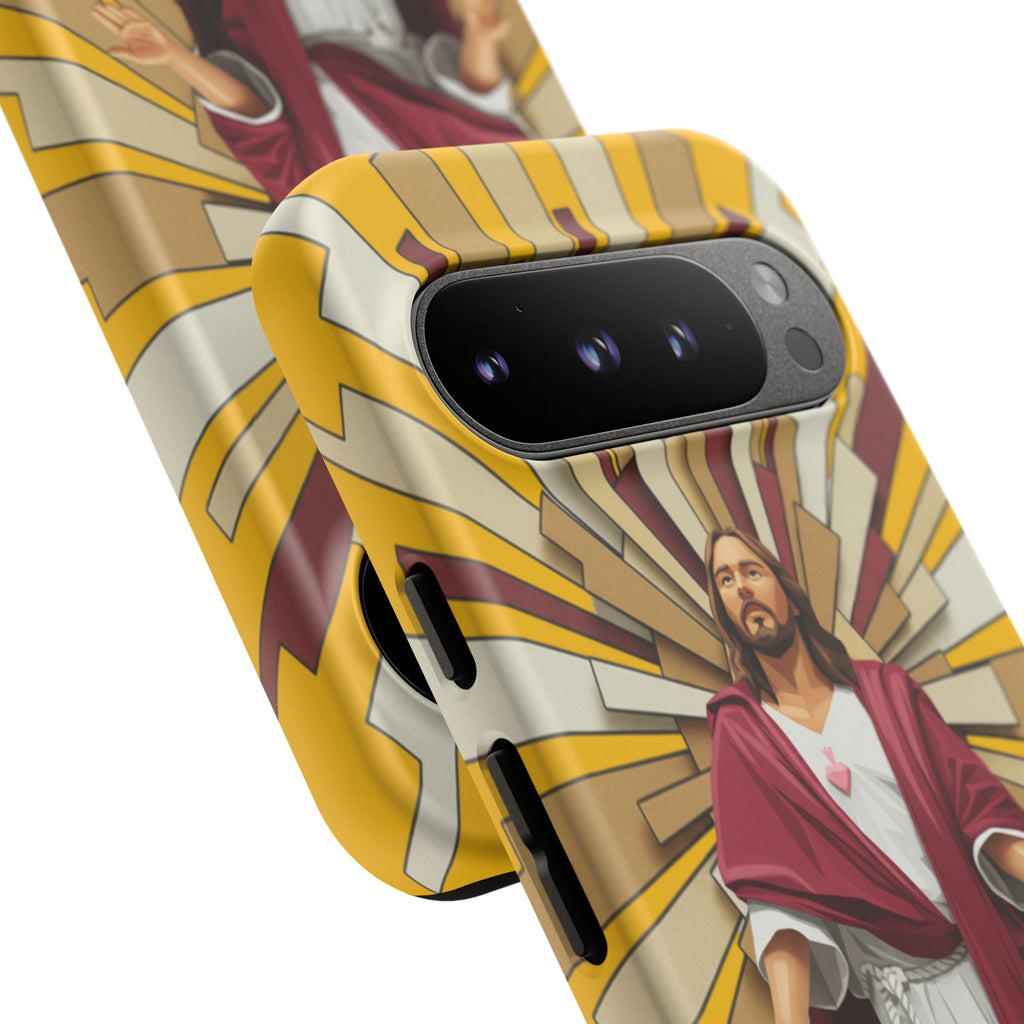 Radiant Jesus Art Phone Case | Christian Faith Inspirational Protective Cover