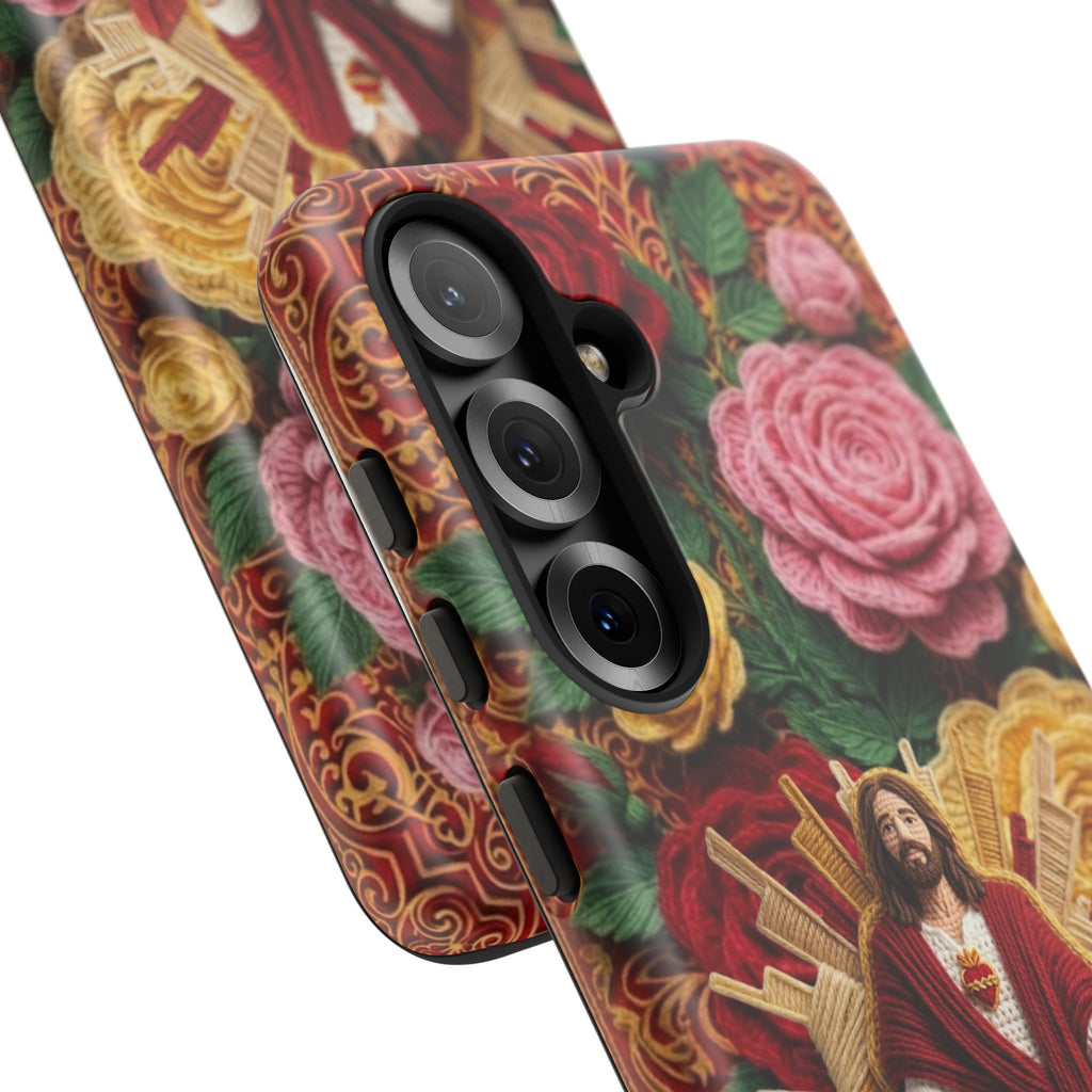 Jesus Resurrection faux-yarn phone case | Resurrection artwork phone case