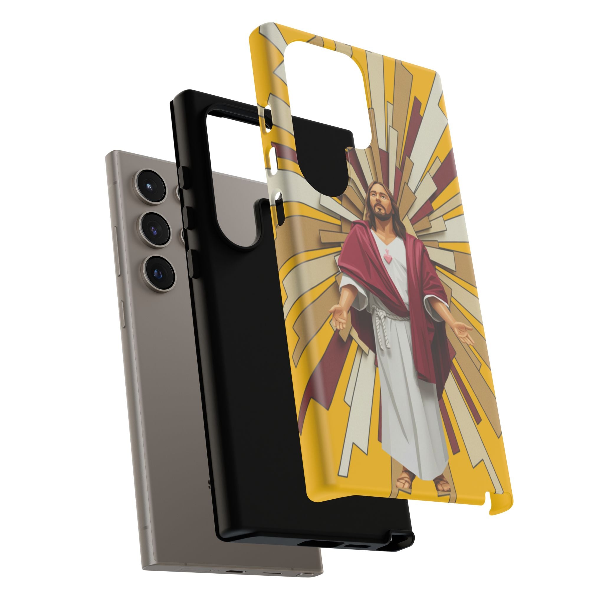 Radiant Jesus Art Phone Case | Christian Faith Inspirational Protective Cover