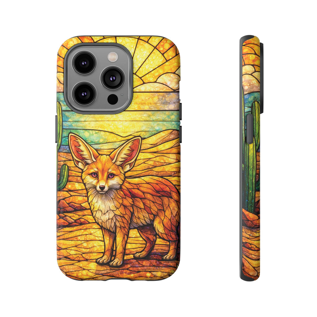 Desert Fox Stained Glass Phone Case — Galaxy & iPhone Pixel Compatible