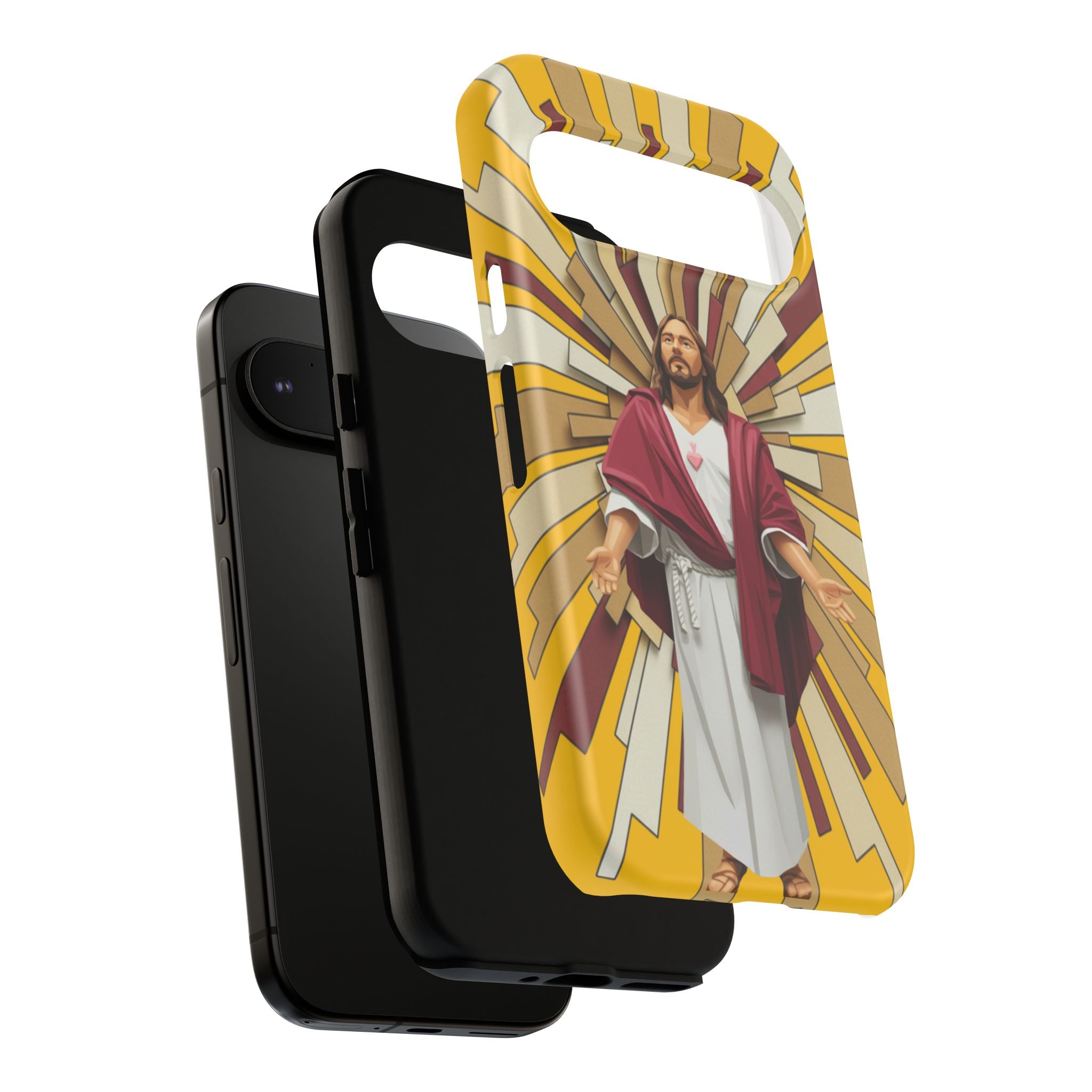 Radiant Jesus Art Phone Case | Christian Faith Inspirational Protective Cover