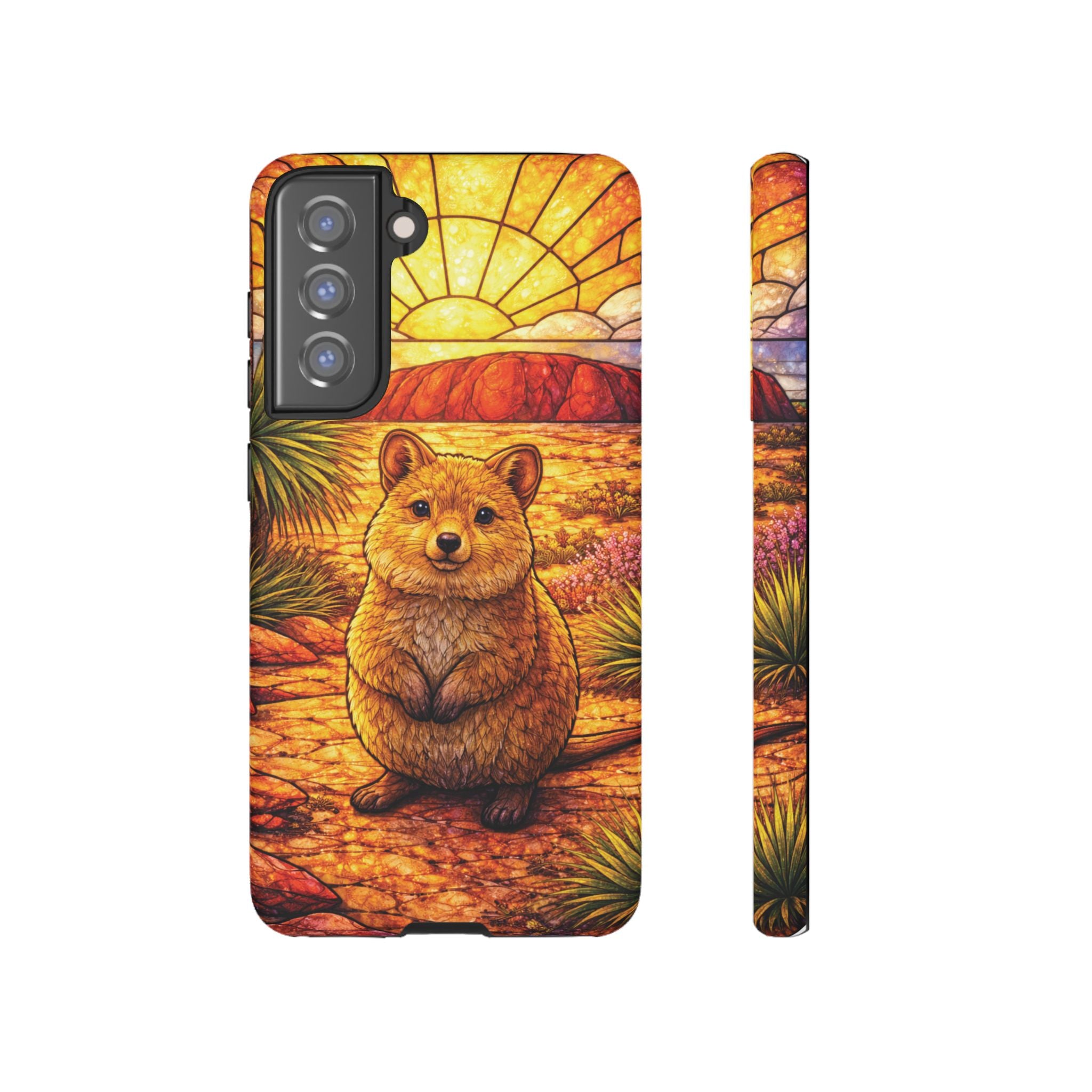 Quokka Stained-Glass Phone Case — Galaxy, iPhone & Pixel