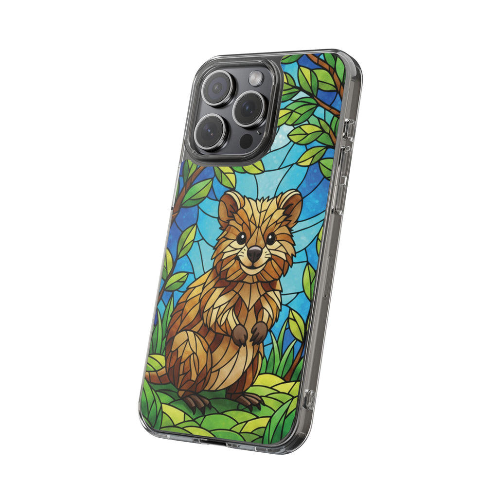 Quokka Phone Case Design Art Mobile Cover Phone Protection Device Skin Animal Print Stained Glass Art Australian Wildlife Gift Idea Phone