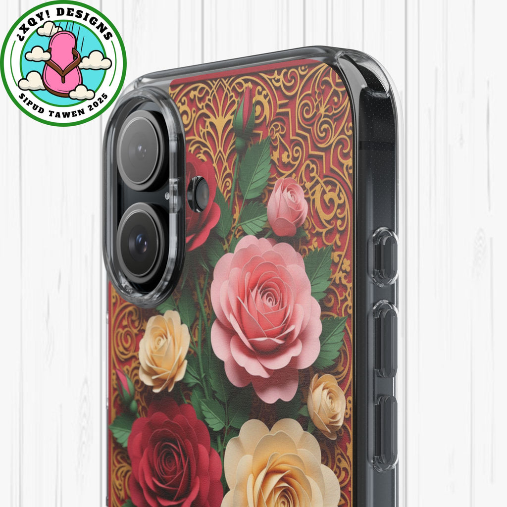 Cut-Paper Rose Bouquet Phone Case