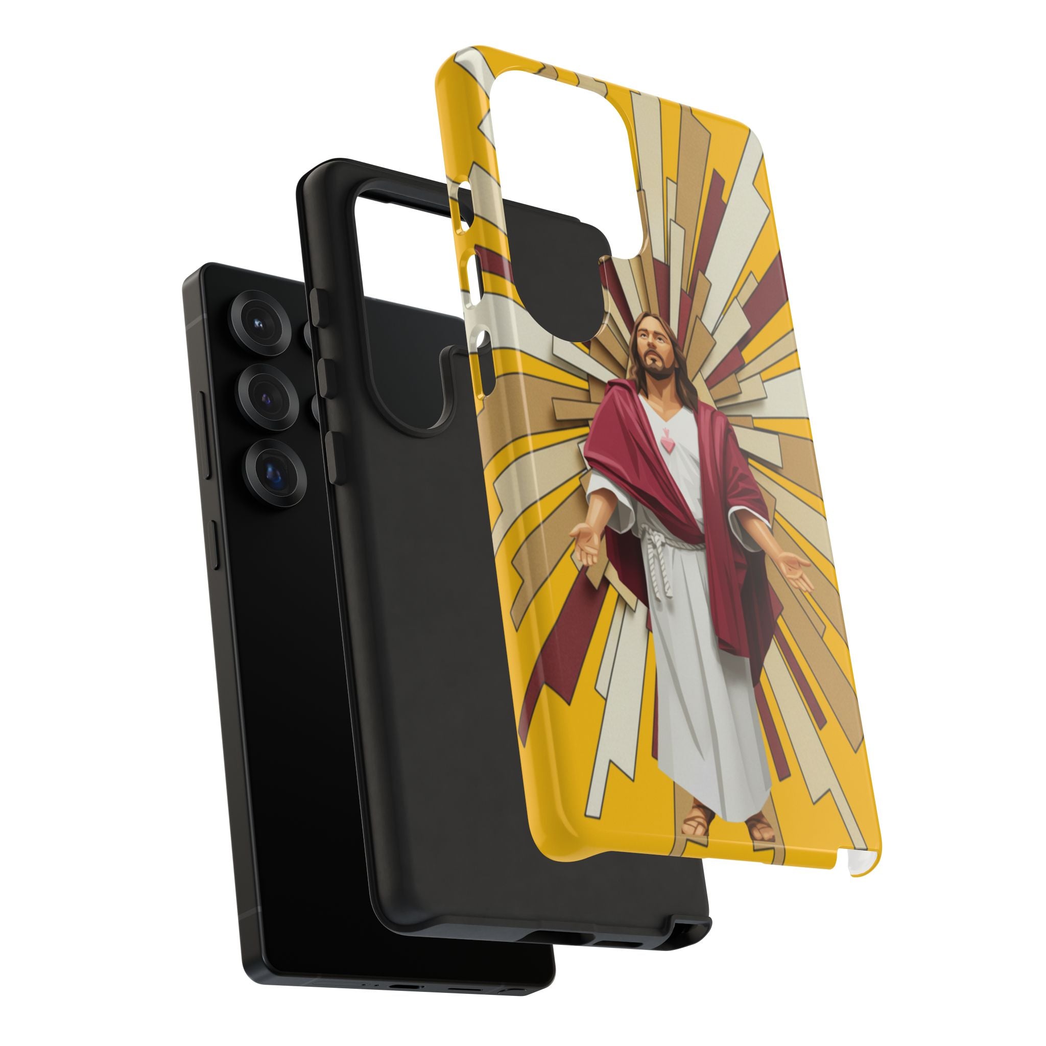 Radiant Jesus Art Phone Case | Christian Faith Inspirational Protective Cover