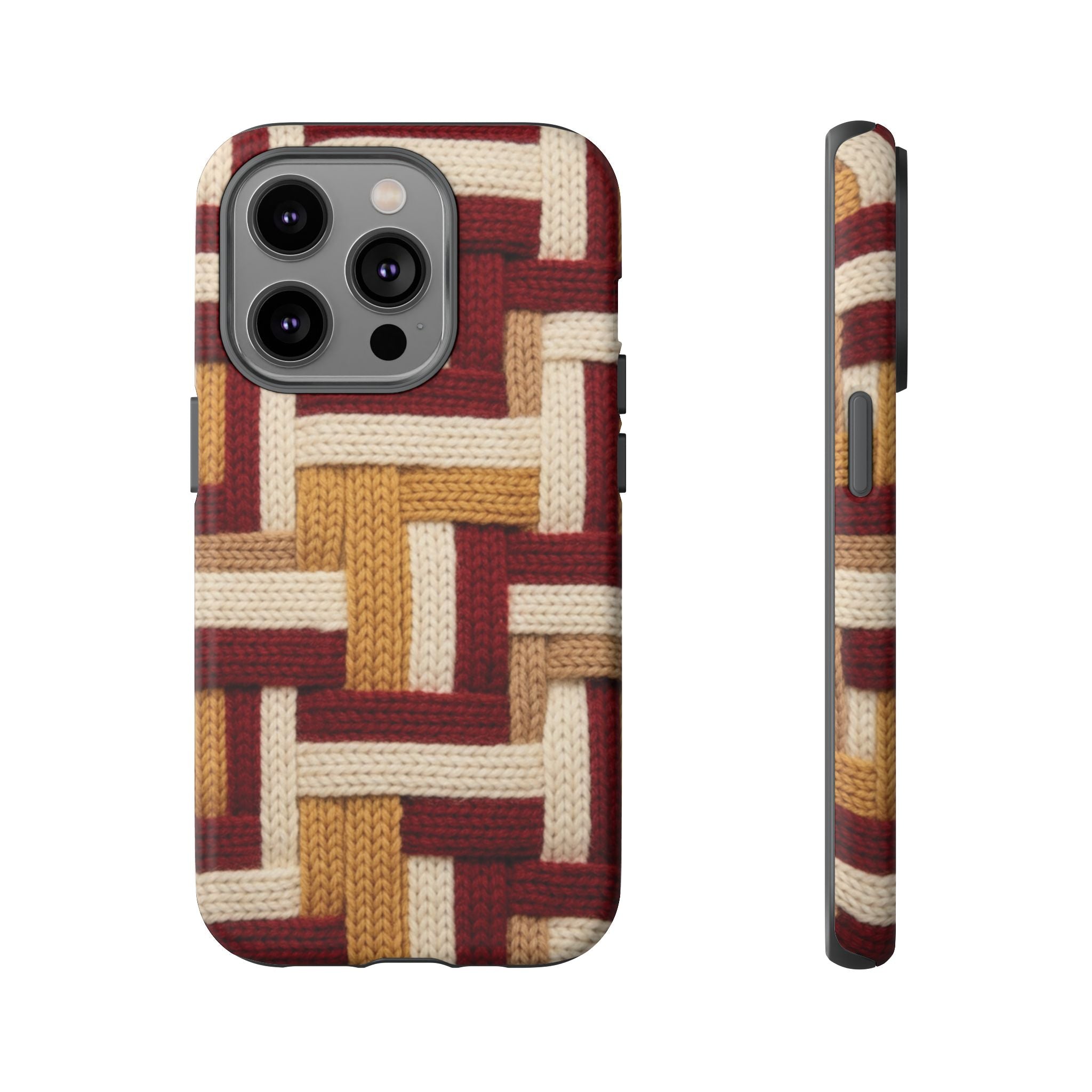 Yarn Pattern Phone Case Cozy Knit Texture Smartphone Protective Cover Elegant Design Mobile Device Cases for Samsung iPhone Pixel Models