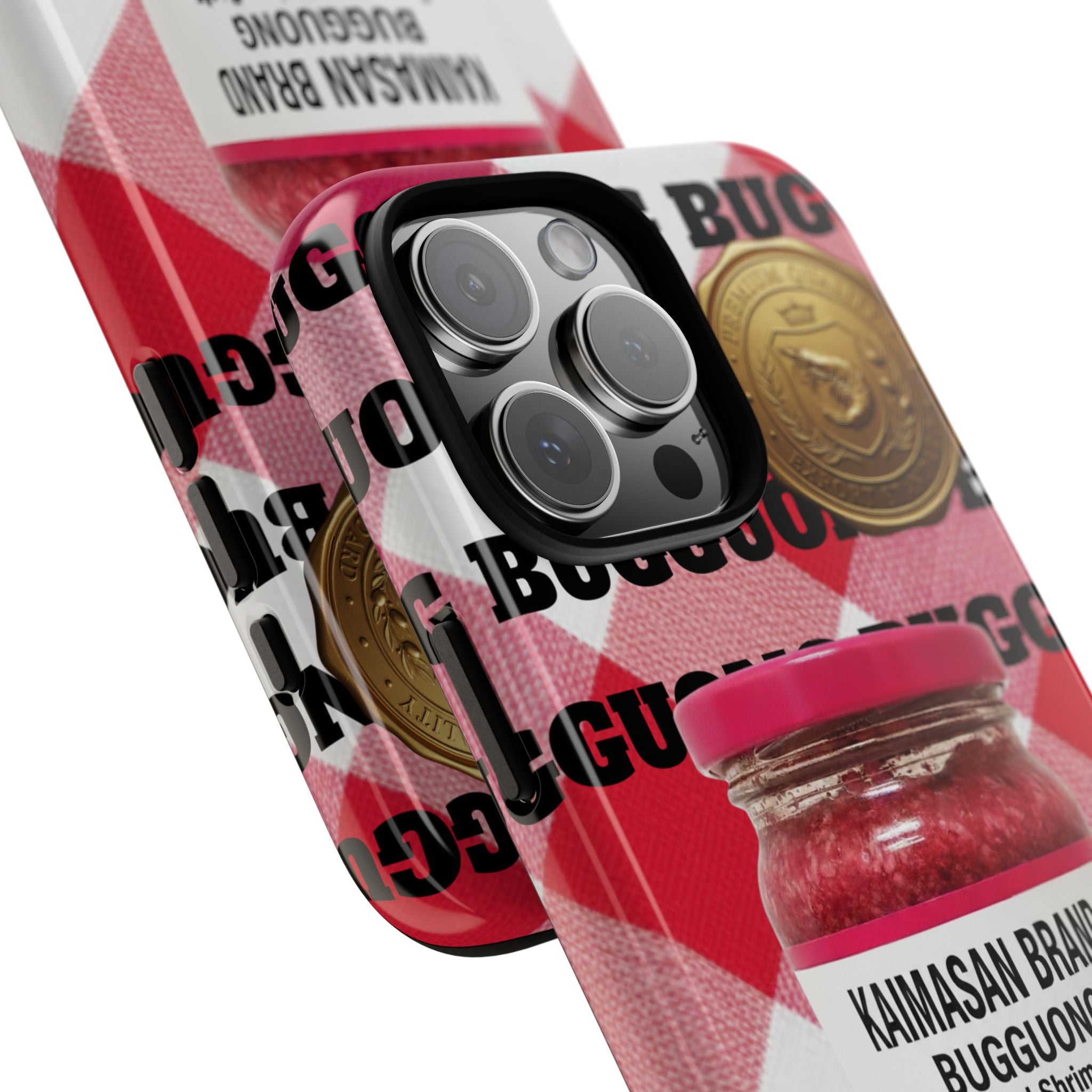 Red Gingham Phone Case Filipino Food Lover Gingham Pattern Phone Accessory Foodie Philippine Cuisine Lover Gift for Foodies