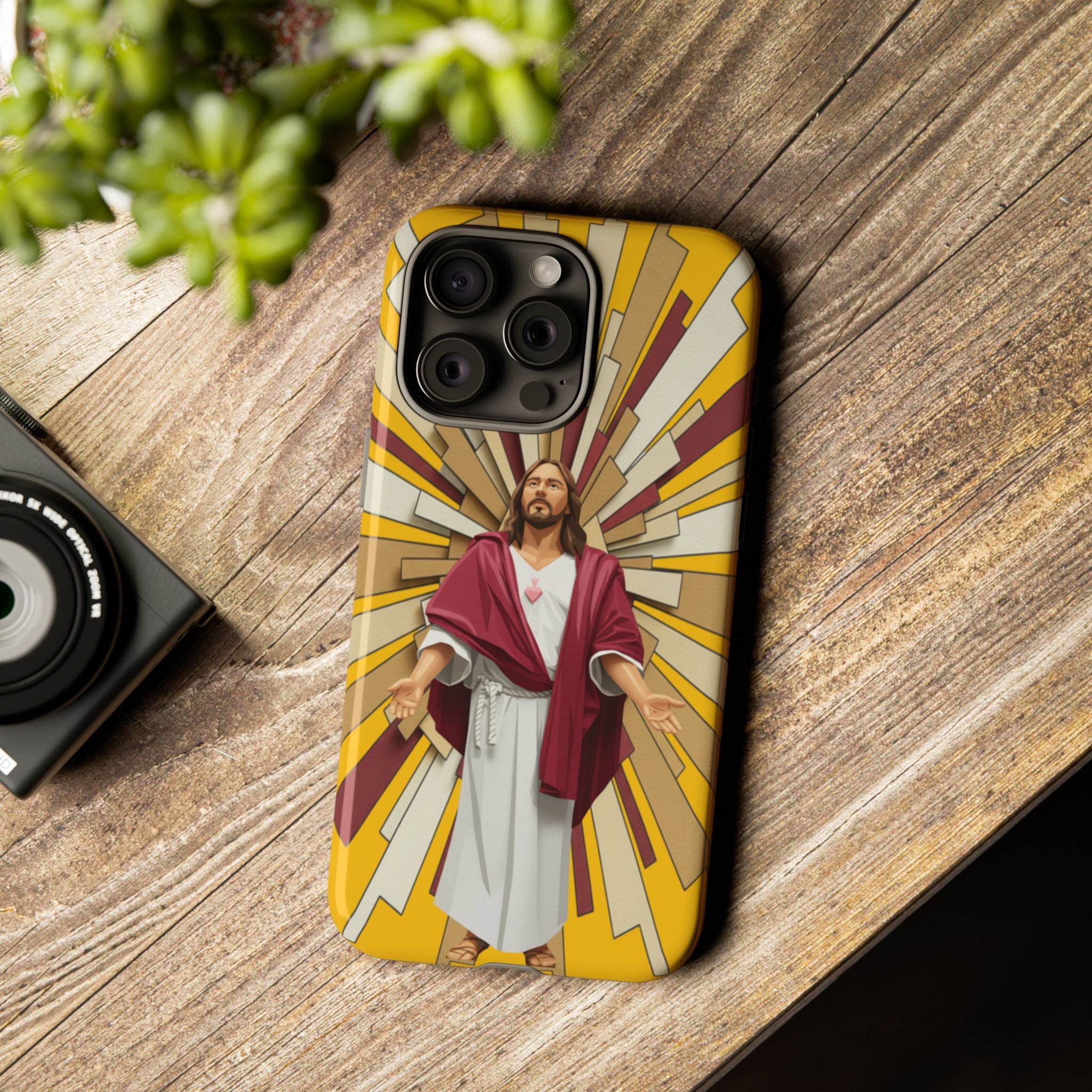 Radiant Jesus Art Phone Case | Christian Faith Inspirational Protective Cover