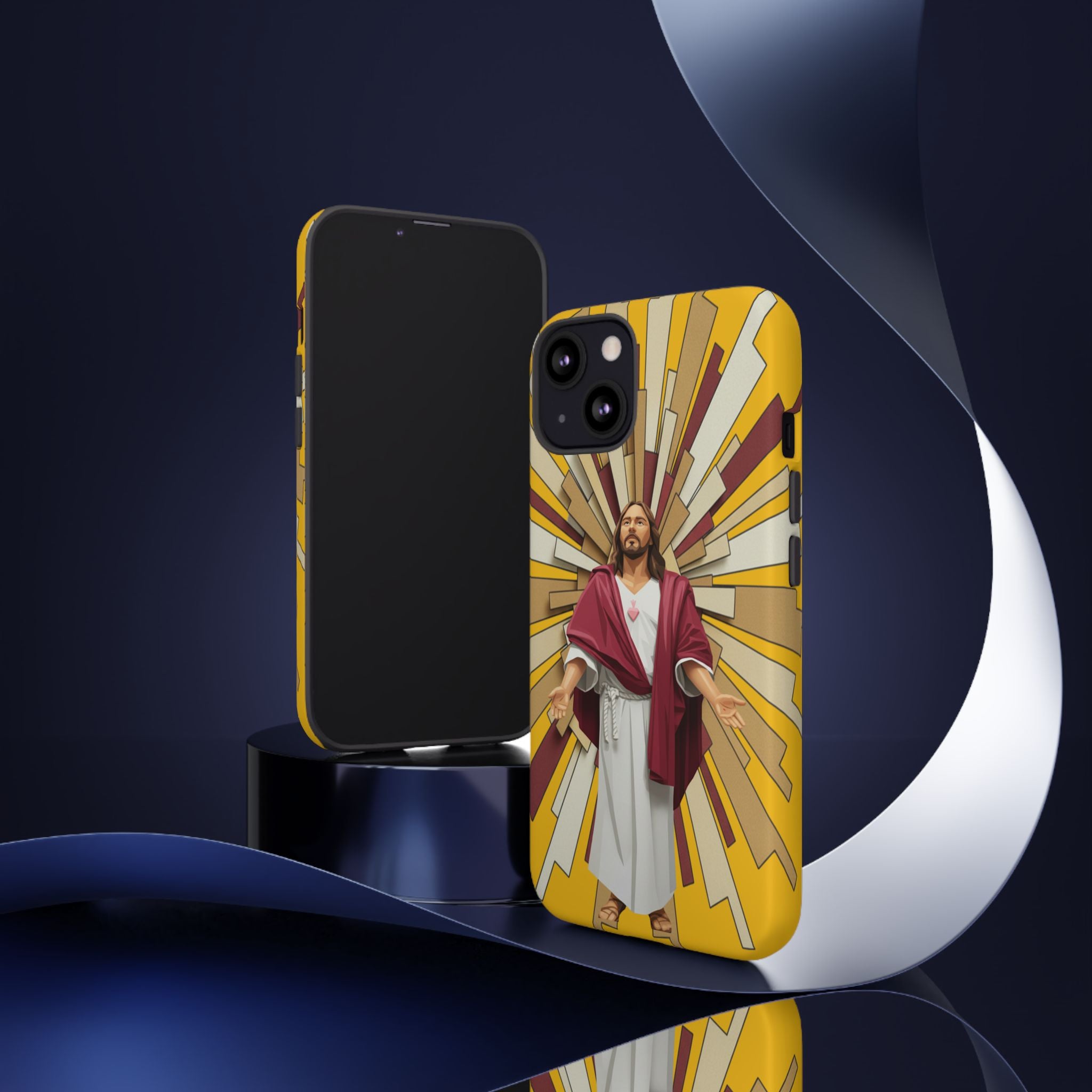 Radiant Jesus Art Phone Case | Christian Faith Inspirational Protective Cover