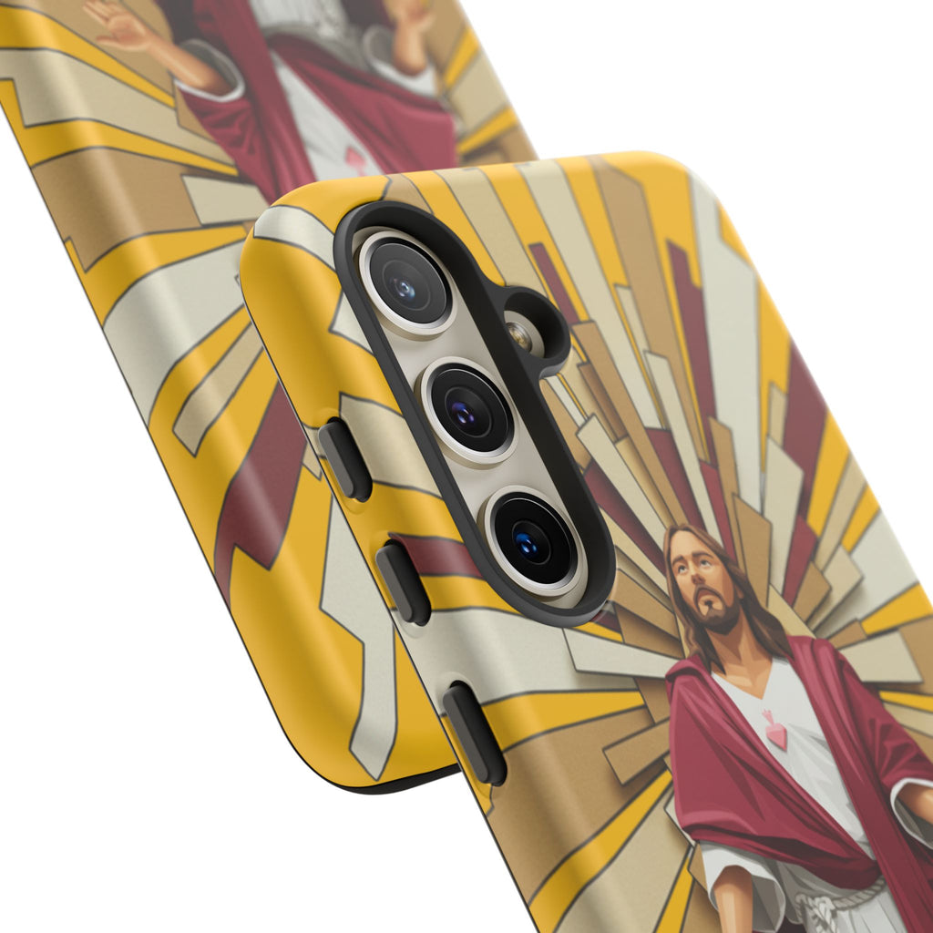 Radiant Jesus Art Phone Case | Christian Faith Inspirational Protective Cover