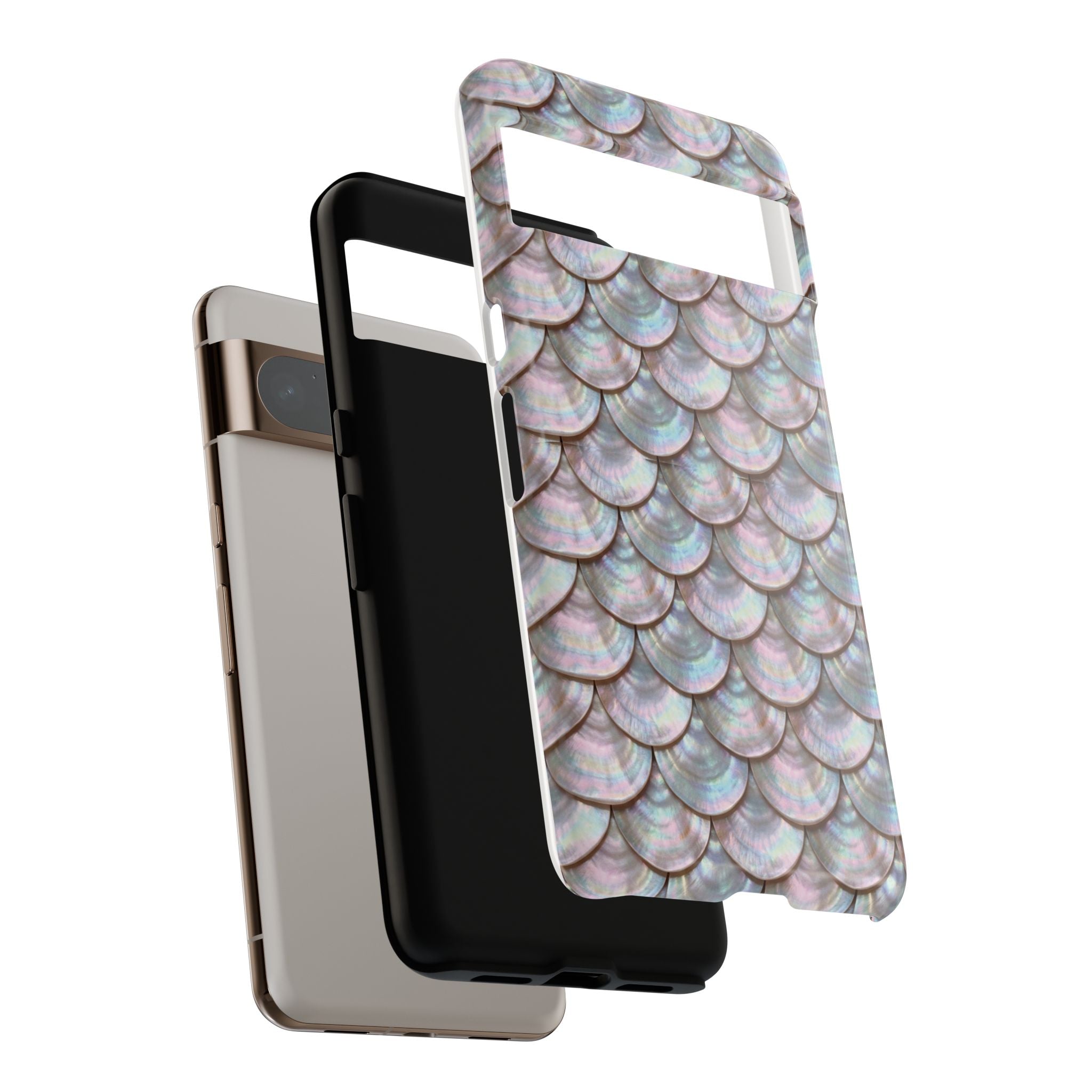 Mother of Pearl Scallop Scale Phone Case — Luxury Galaxy iPhone & Pixel