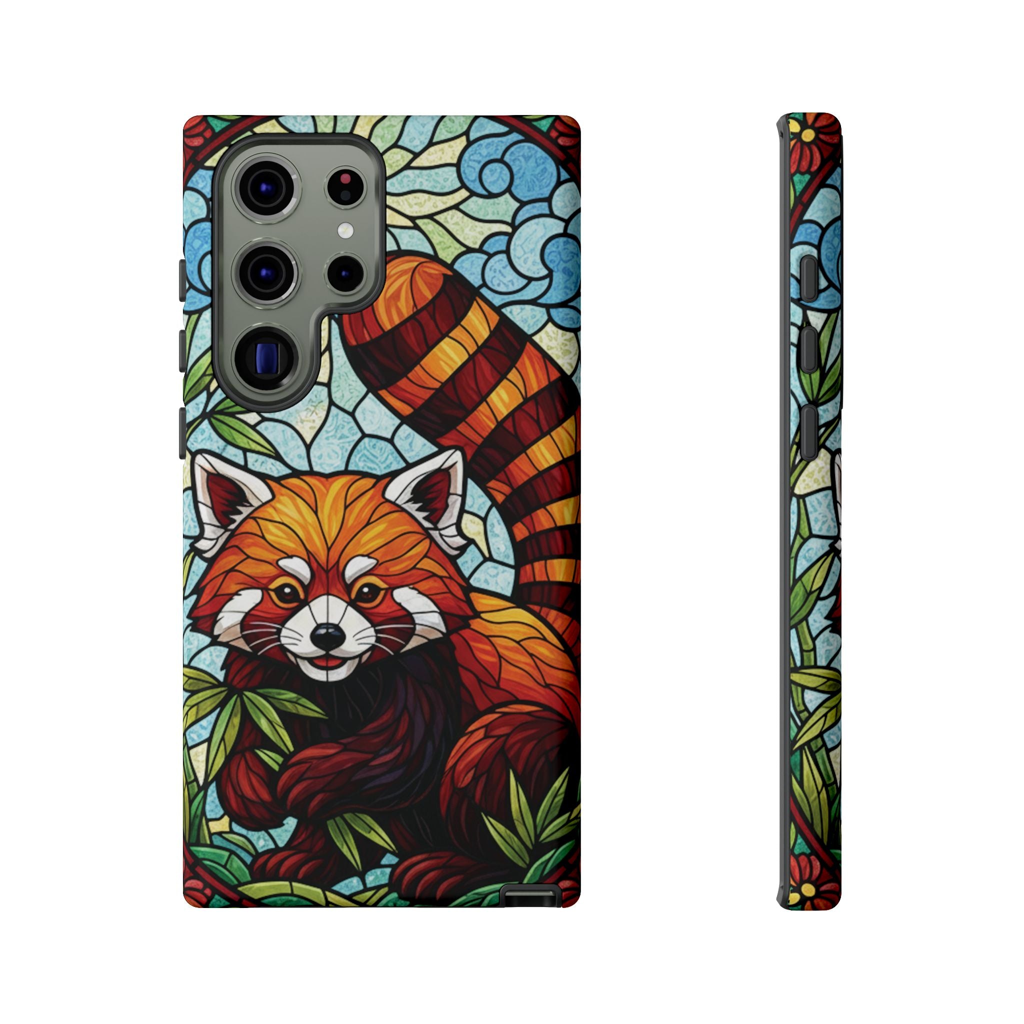 Red Panda Stained Glass Phone Case | Samsung iPhone Pixel