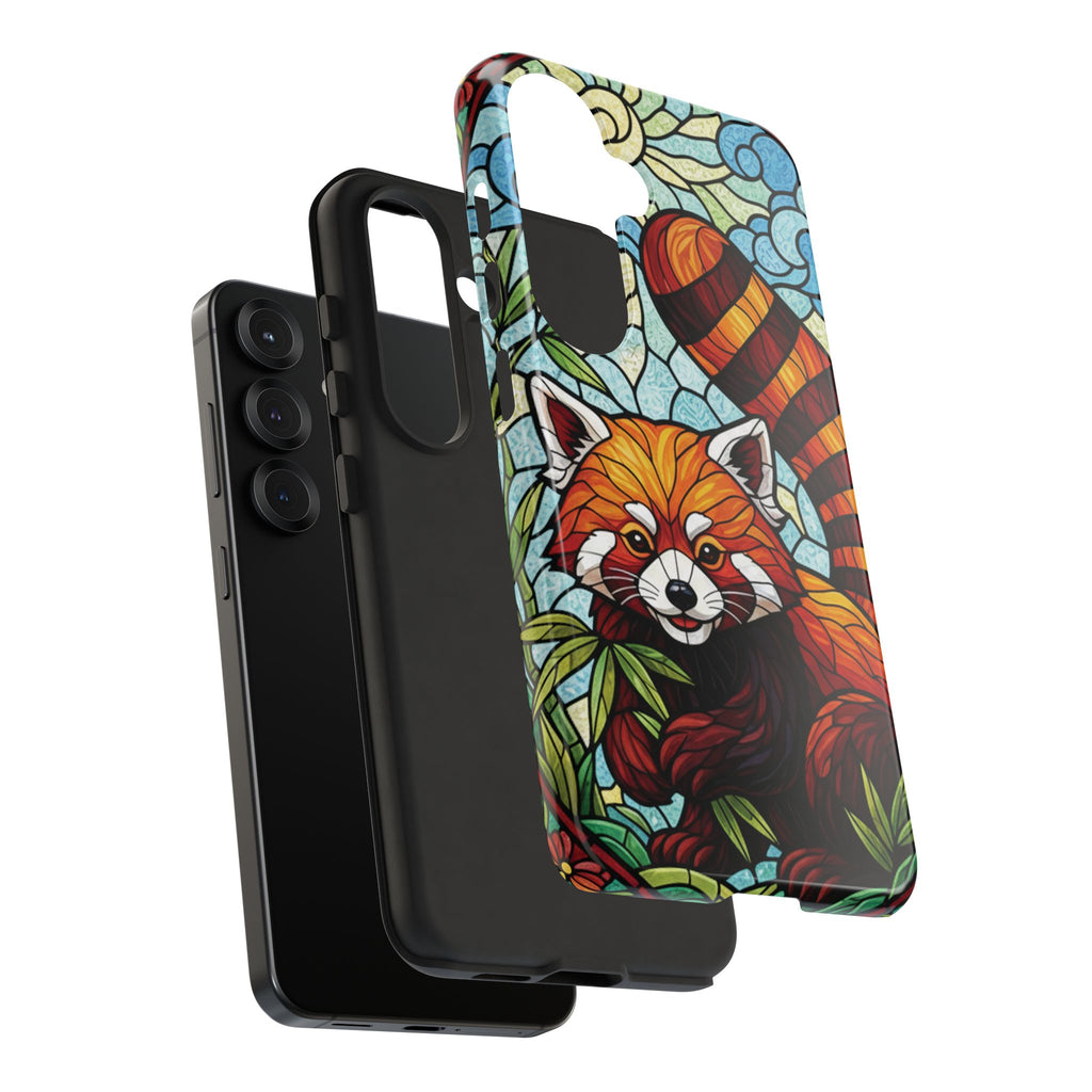 Red Panda Stained Glass Phone Case | Samsung iPhone Pixel