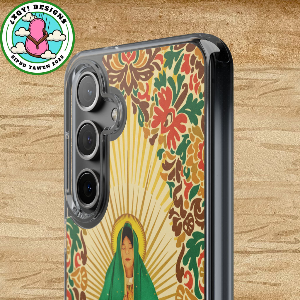 Virgin of Guadalupe Phone Case — Cut-Paper Style Religious Christian iPhone Samsung Pixel