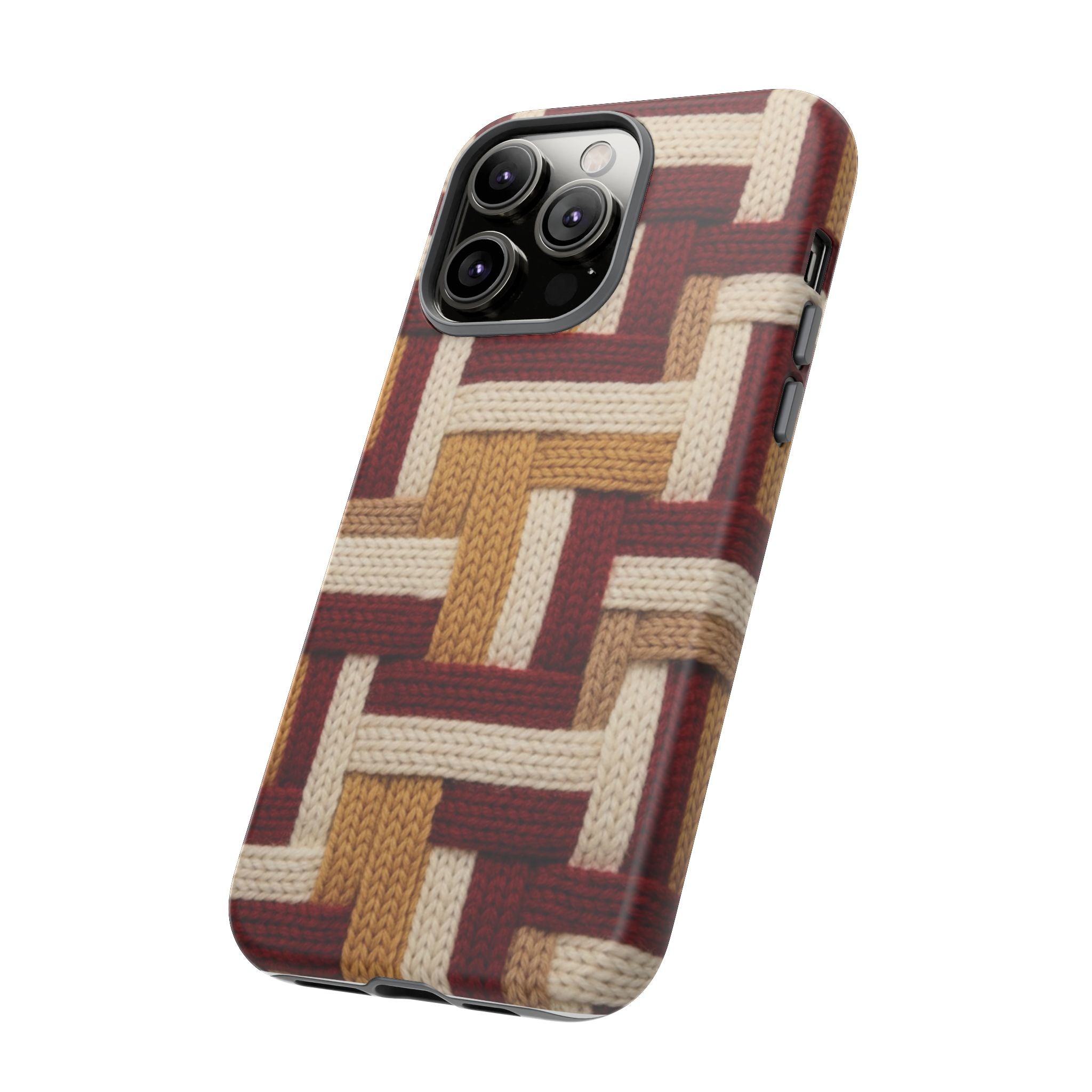 Yarn Pattern Phone Case Cozy Knit Texture Smartphone Protective Cover Elegant Design Mobile Device Cases for Samsung iPhone Pixel Models