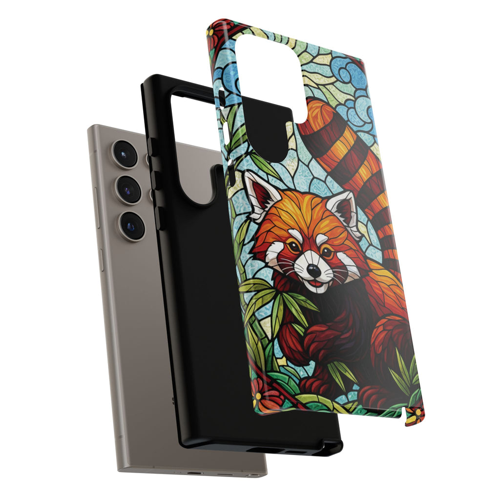 Red Panda Stained Glass Phone Case | Samsung iPhone Pixel