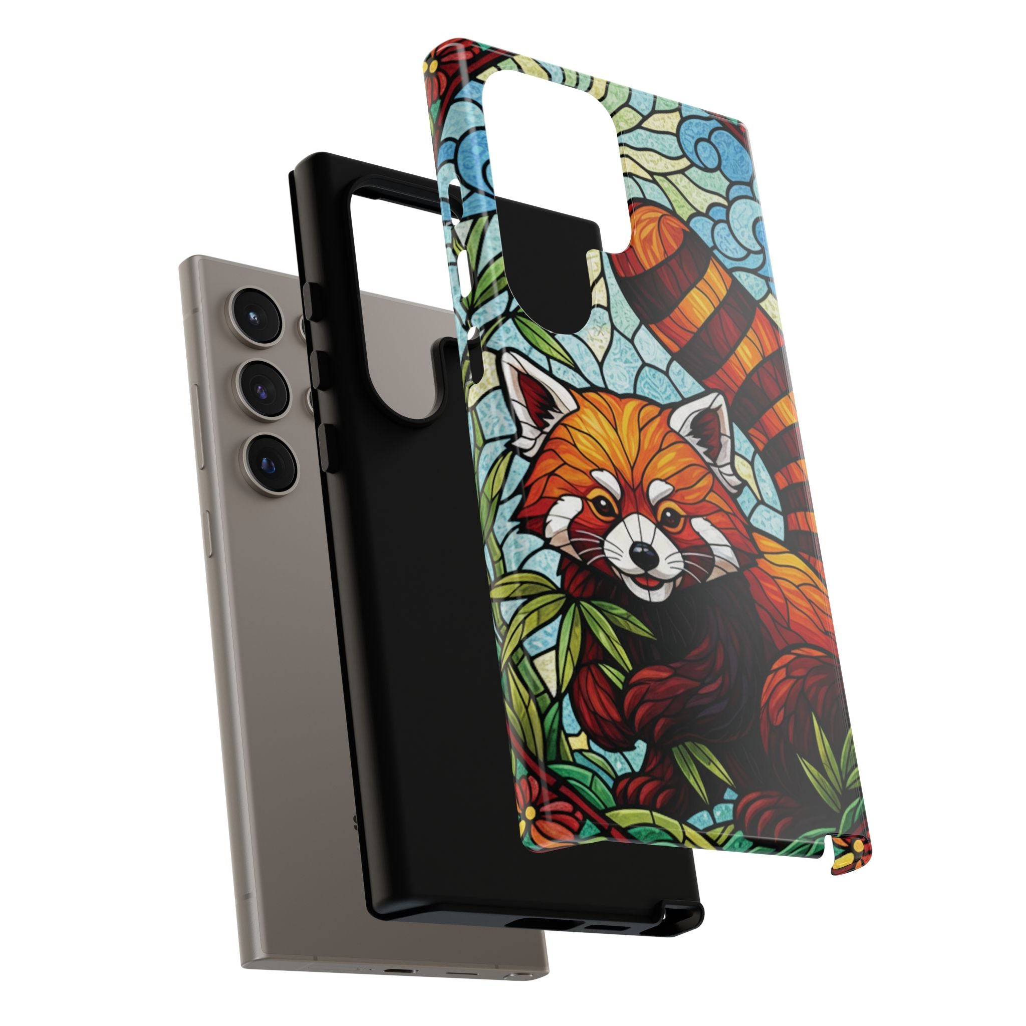 Red Panda Stained Glass Phone Case | Samsung iPhone Pixel