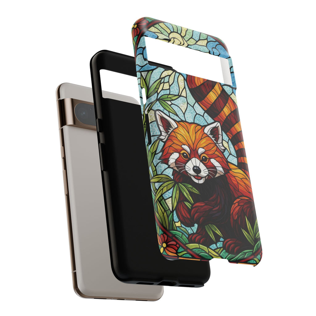 Red Panda Stained Glass Phone Case | Samsung iPhone Pixel