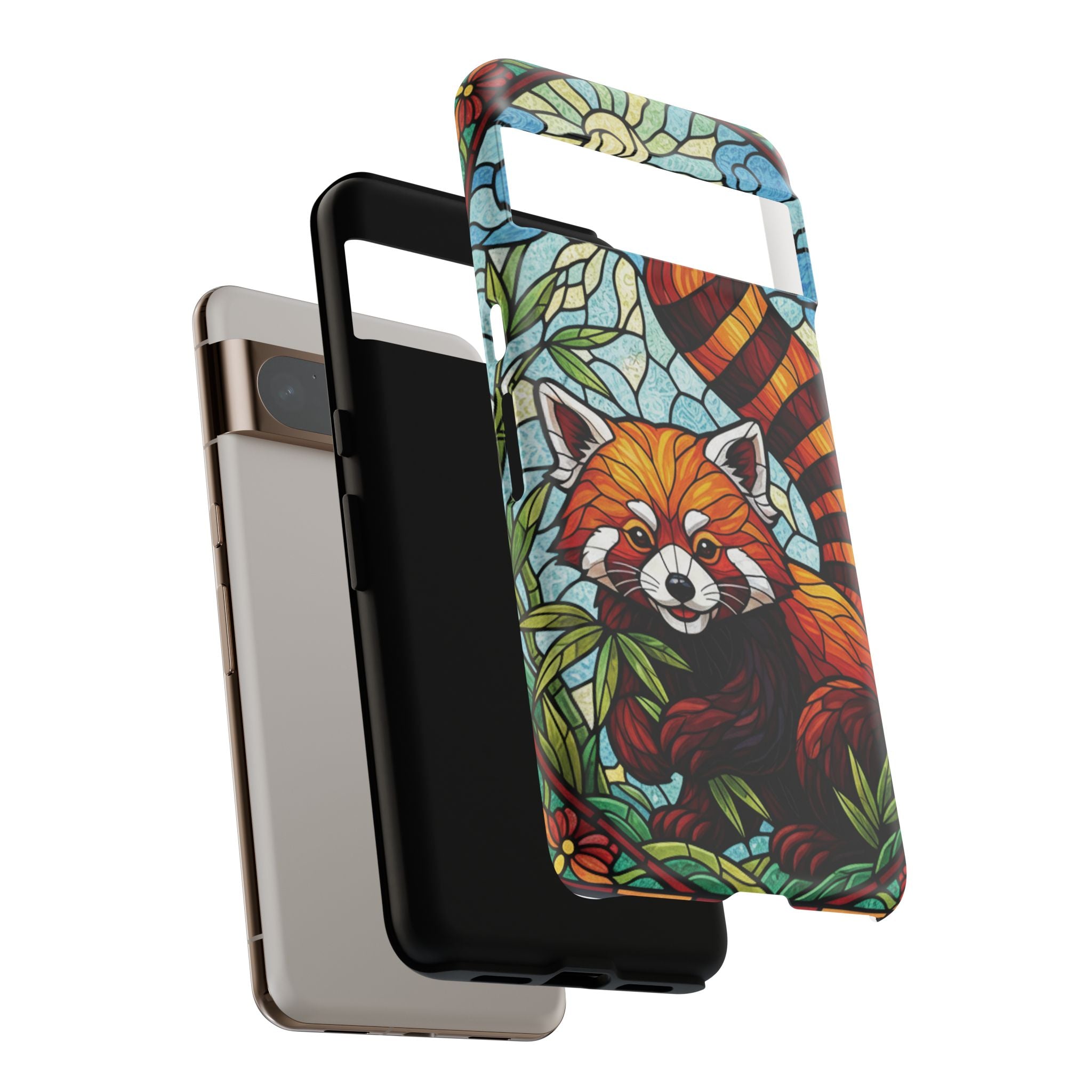 Red Panda Stained Glass Phone Case | Samsung iPhone Pixel