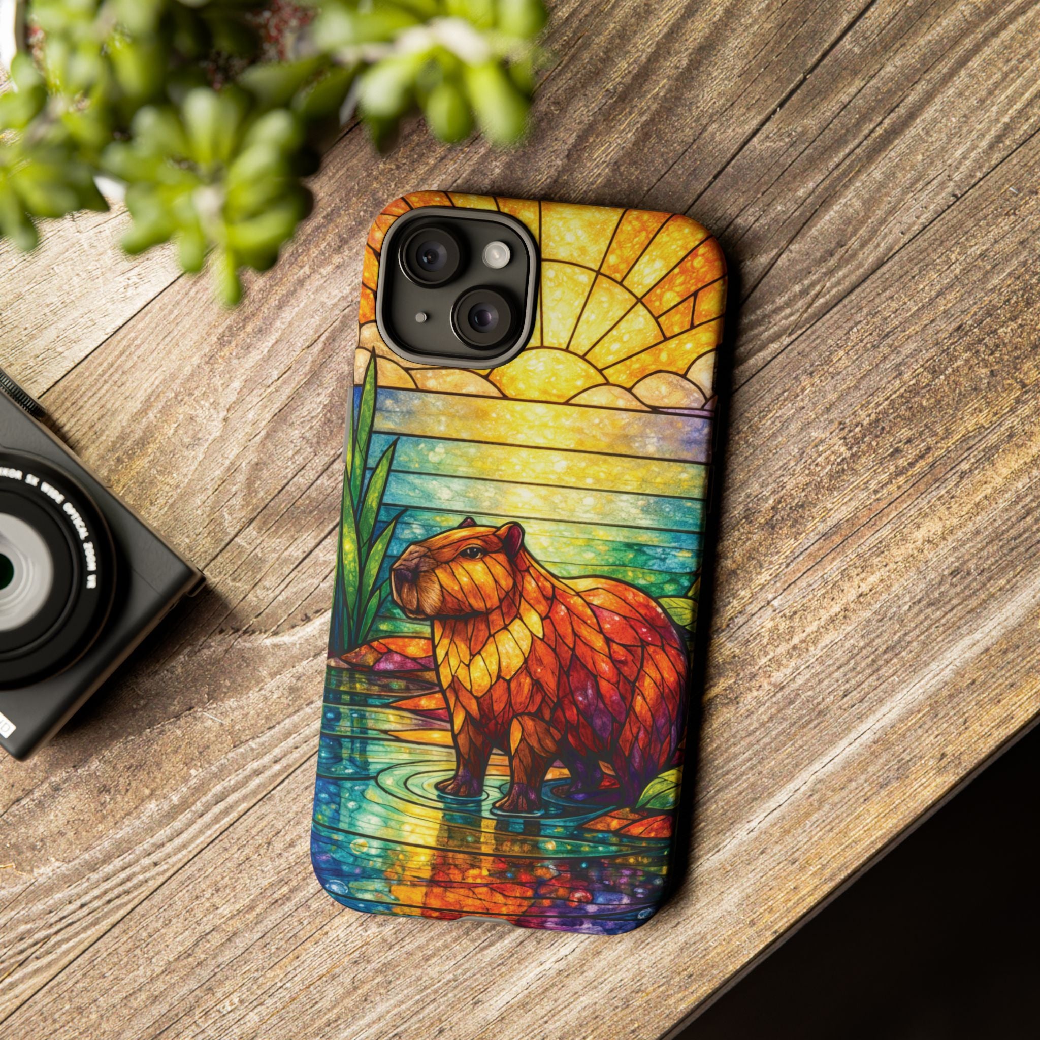 Capybara Stained Glass Galaxy Phone Case — "Tough Cases"
