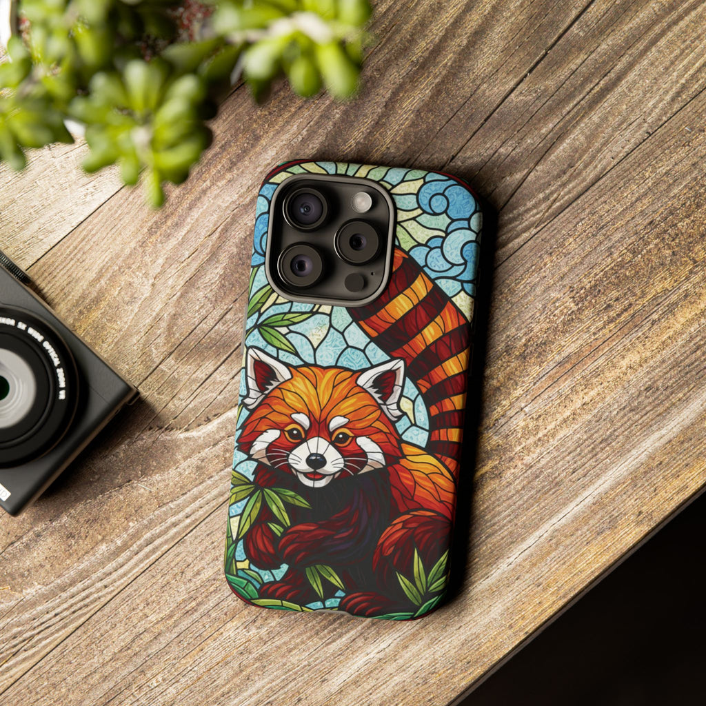 Red Panda Stained Glass Phone Case | Samsung iPhone Pixel