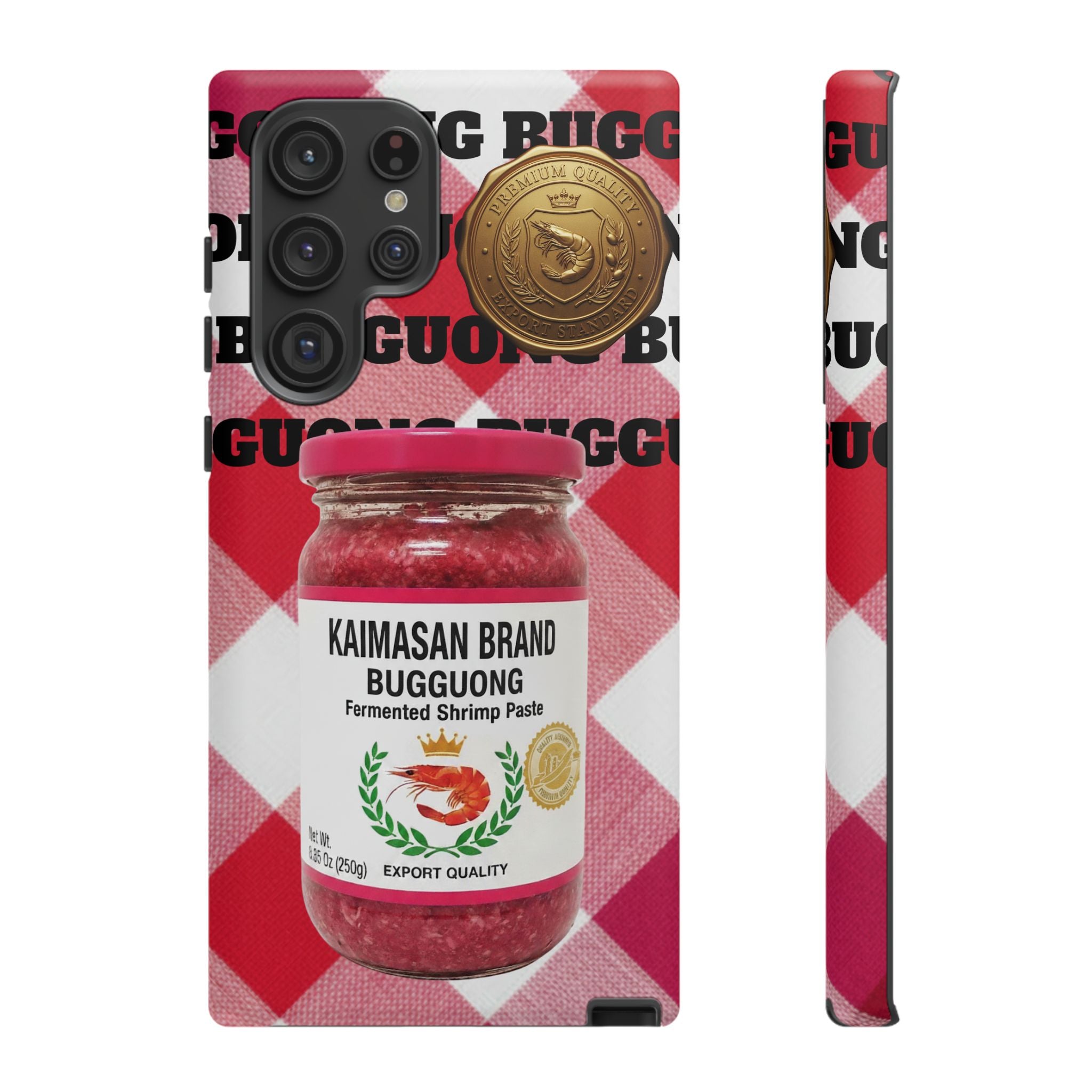 Red Gingham Phone Case Filipino Food Lover Gingham Pattern Phone Accessory Foodie Philippine Cuisine Lover Gift for Foodies