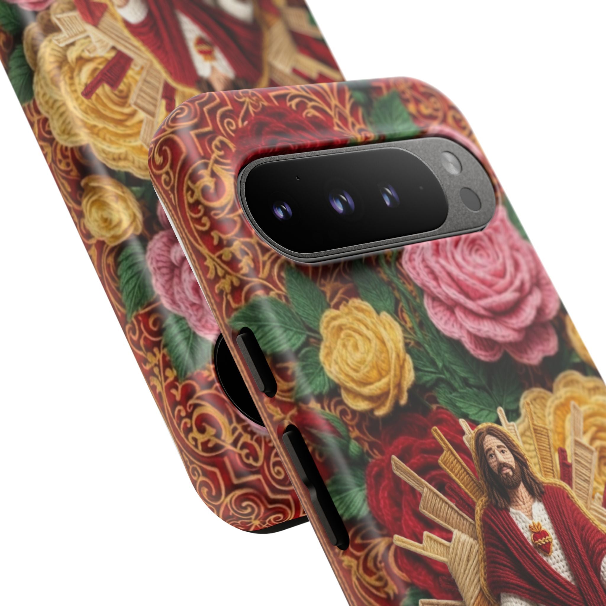 Jesus Resurrection faux-yarn phone case | Resurrection artwork phone case