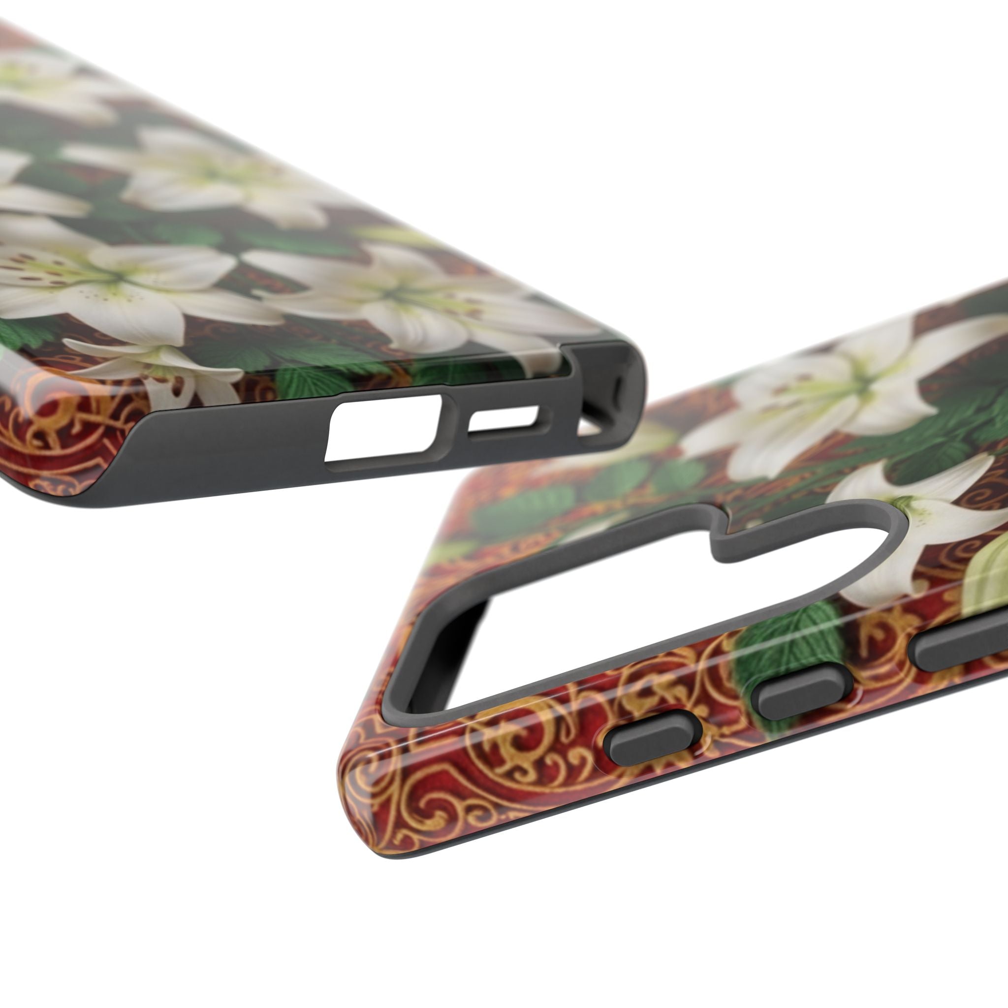 Luxury Lily Phone Case Elegant Floral Ornate Botanical Style Pristine White Bloom Motif Unique Accessory for iPhone Samsung Pixel Devices