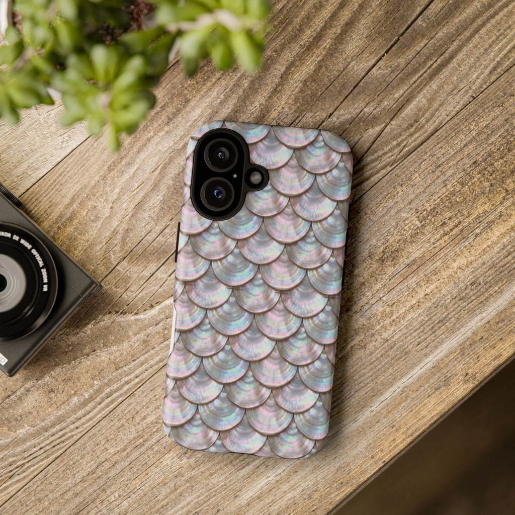 Mother of Pearl Scallop Scale Phone Case — Luxury Galaxy iPhone & Pixel