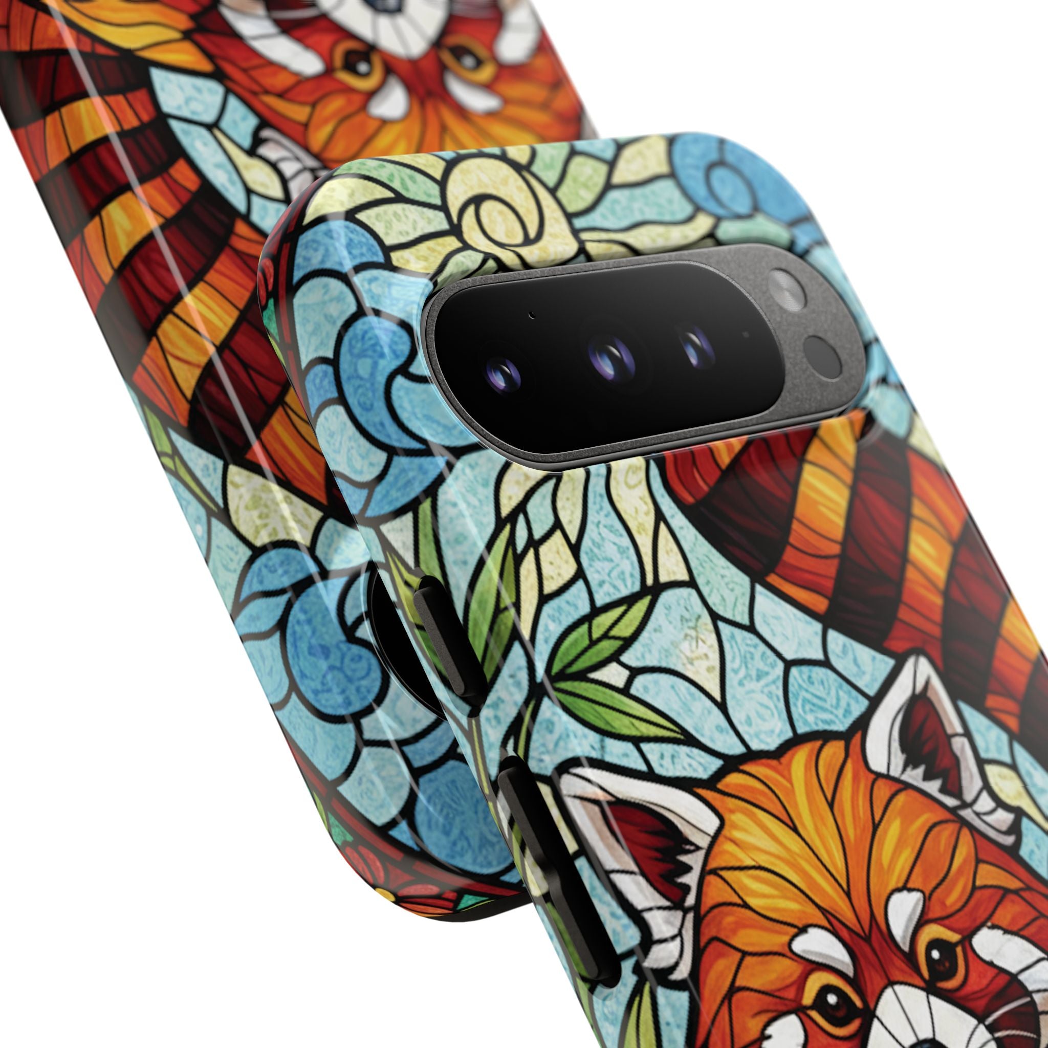 Red Panda Stained Glass Phone Case | Samsung iPhone Pixel