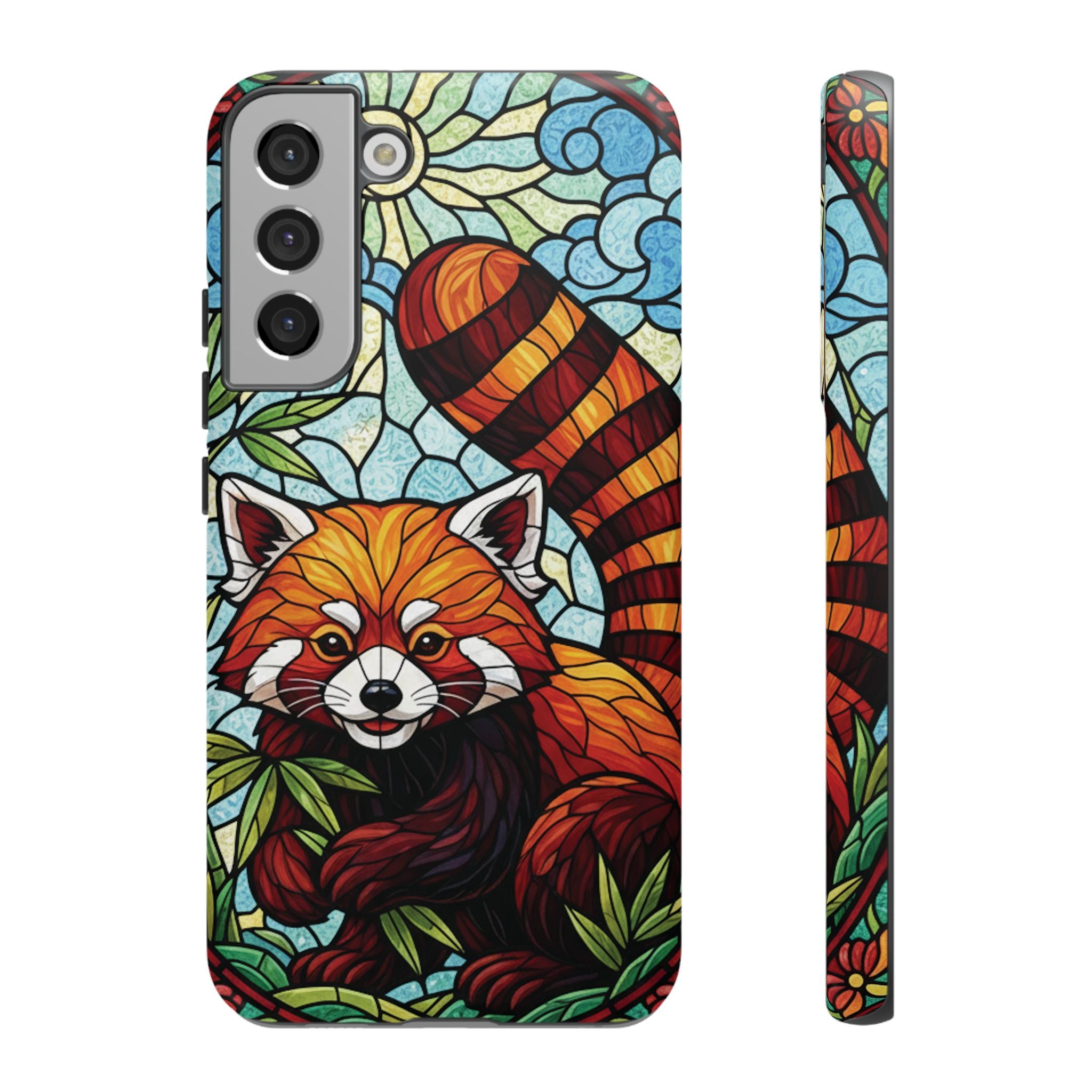 Red Panda Stained Glass Phone Case | Samsung iPhone Pixel