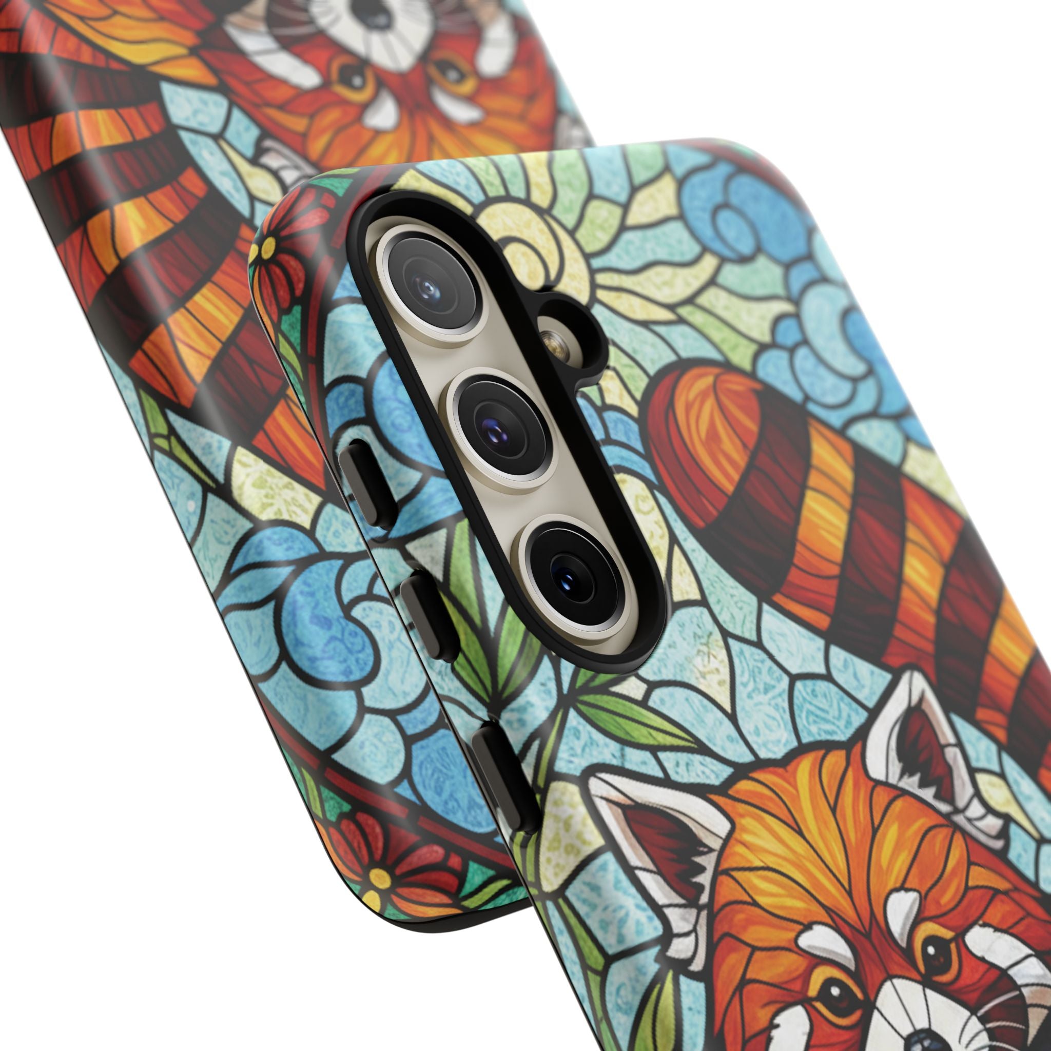 Red Panda Stained Glass Phone Case | Samsung iPhone Pixel
