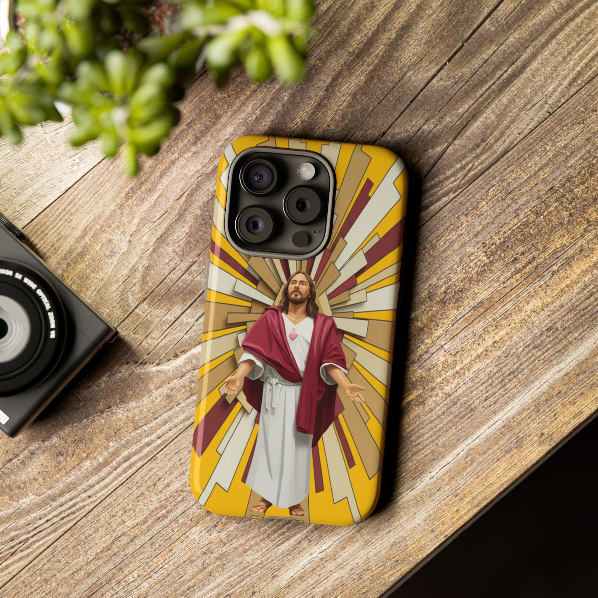 Radiant Jesus Art Phone Case | Christian Faith Inspirational Protective Cover