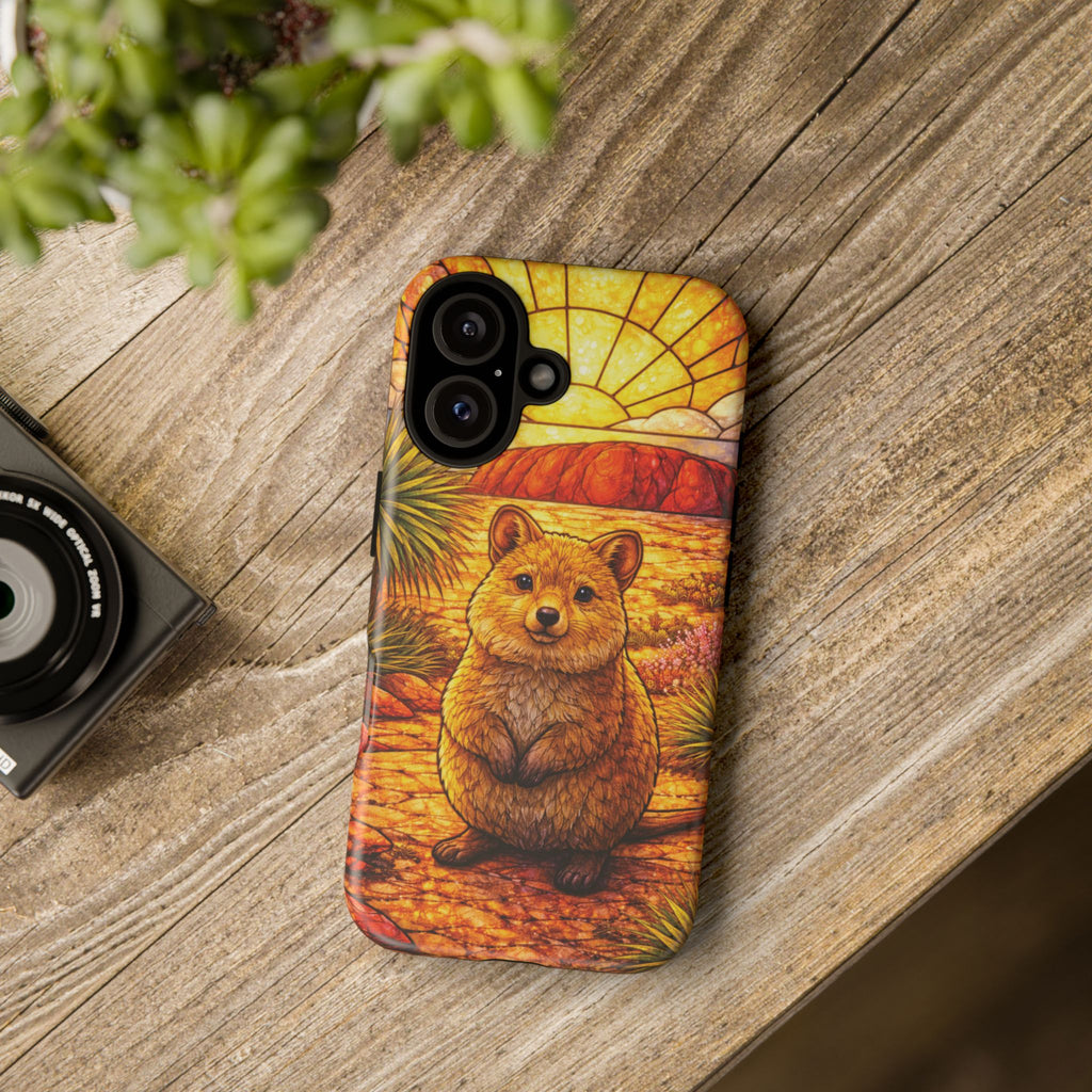 Quokka Stained-Glass Phone Case — Galaxy, iPhone & Pixel