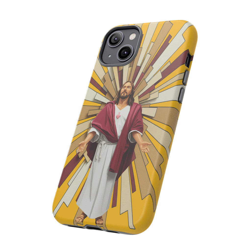 Radiant Jesus Art Phone Case | Christian Faith Inspirational Protective Cover