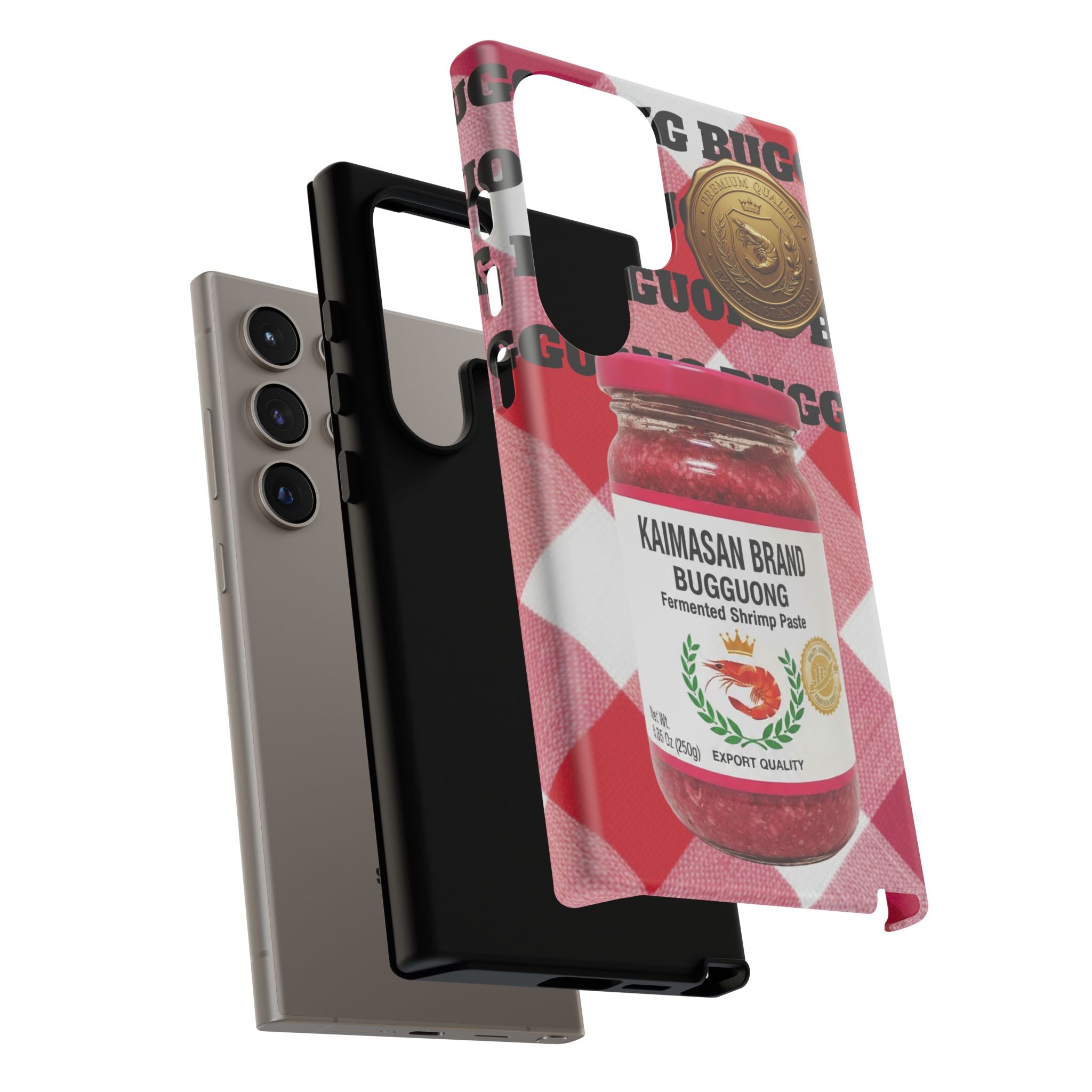 Red Gingham Phone Case Filipino Food Lover Gingham Pattern Phone Accessory Foodie Philippine Cuisine Lover Gift for Foodies